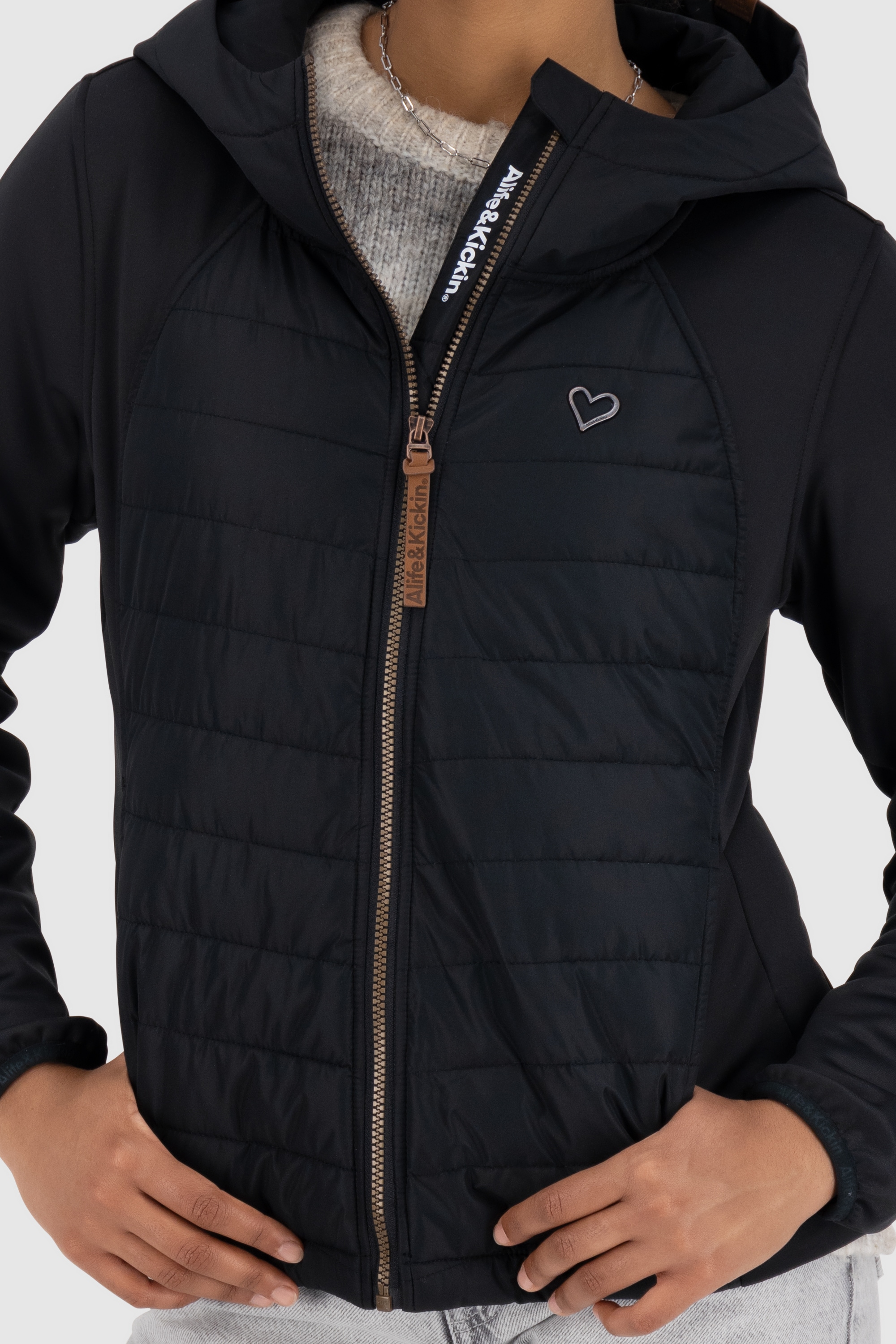 Alife & Kickin Sommerjacke »Damen SoleneAK A« Hybrid Übergangsjacke mit regulierbarem Gummizug, atmungsaktiv