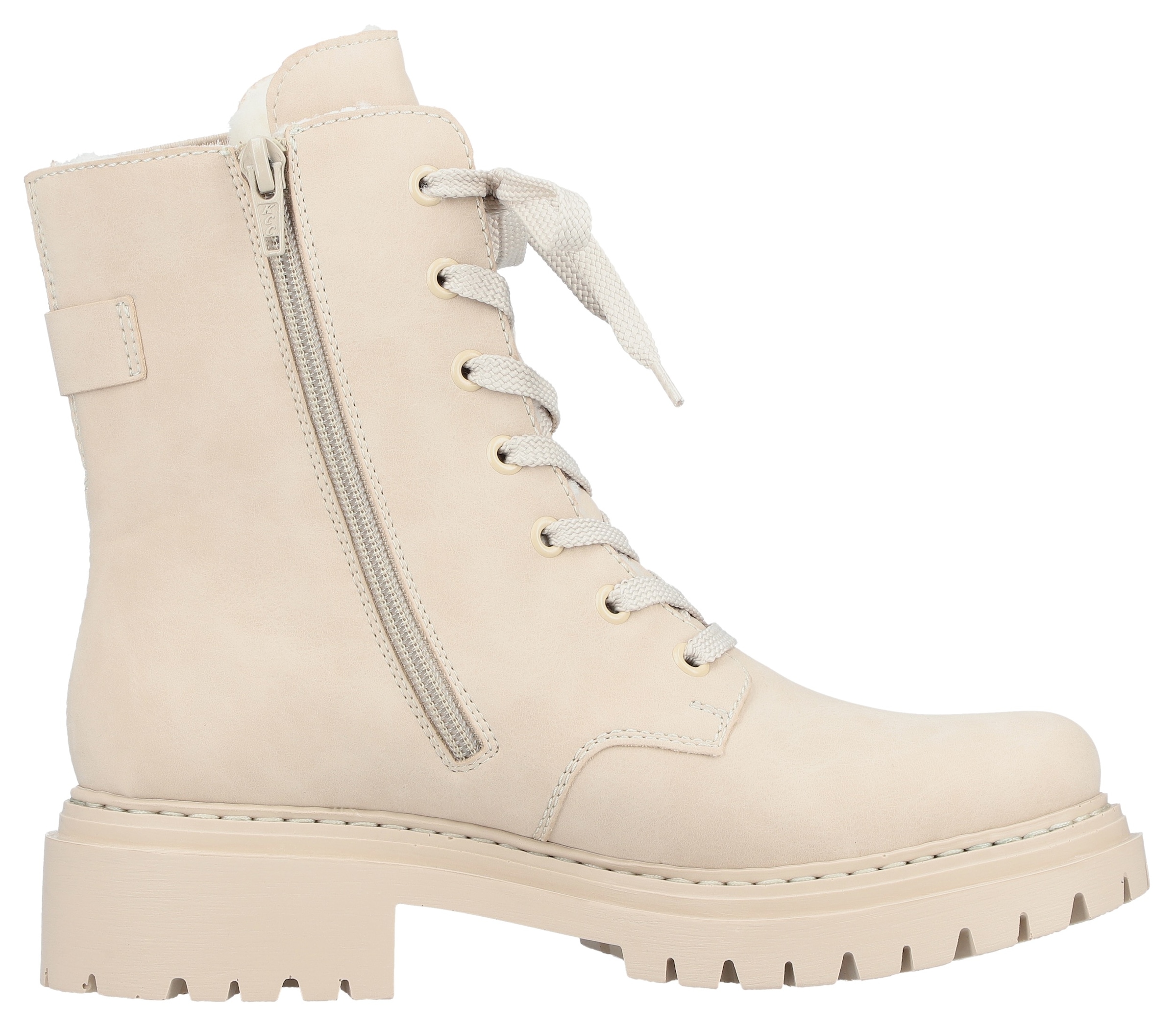 Rieker Winterstiefelette, Schnürstiefelette, Schnürboots, Profilsohle mit Stretch am Schaft