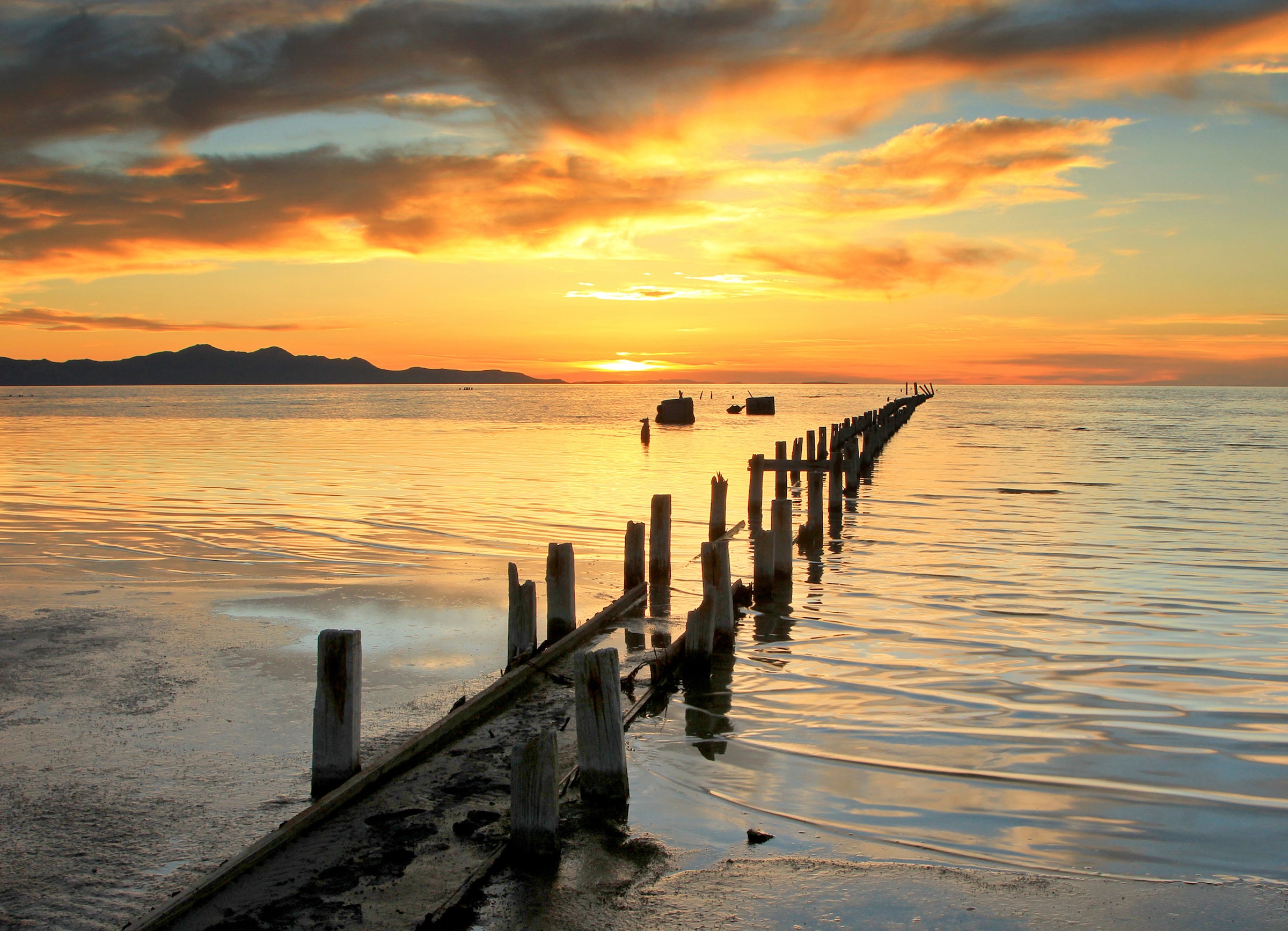 Papermoon Fototapete »Great Salt Lake Sunset« glatt günstig online kaufen
