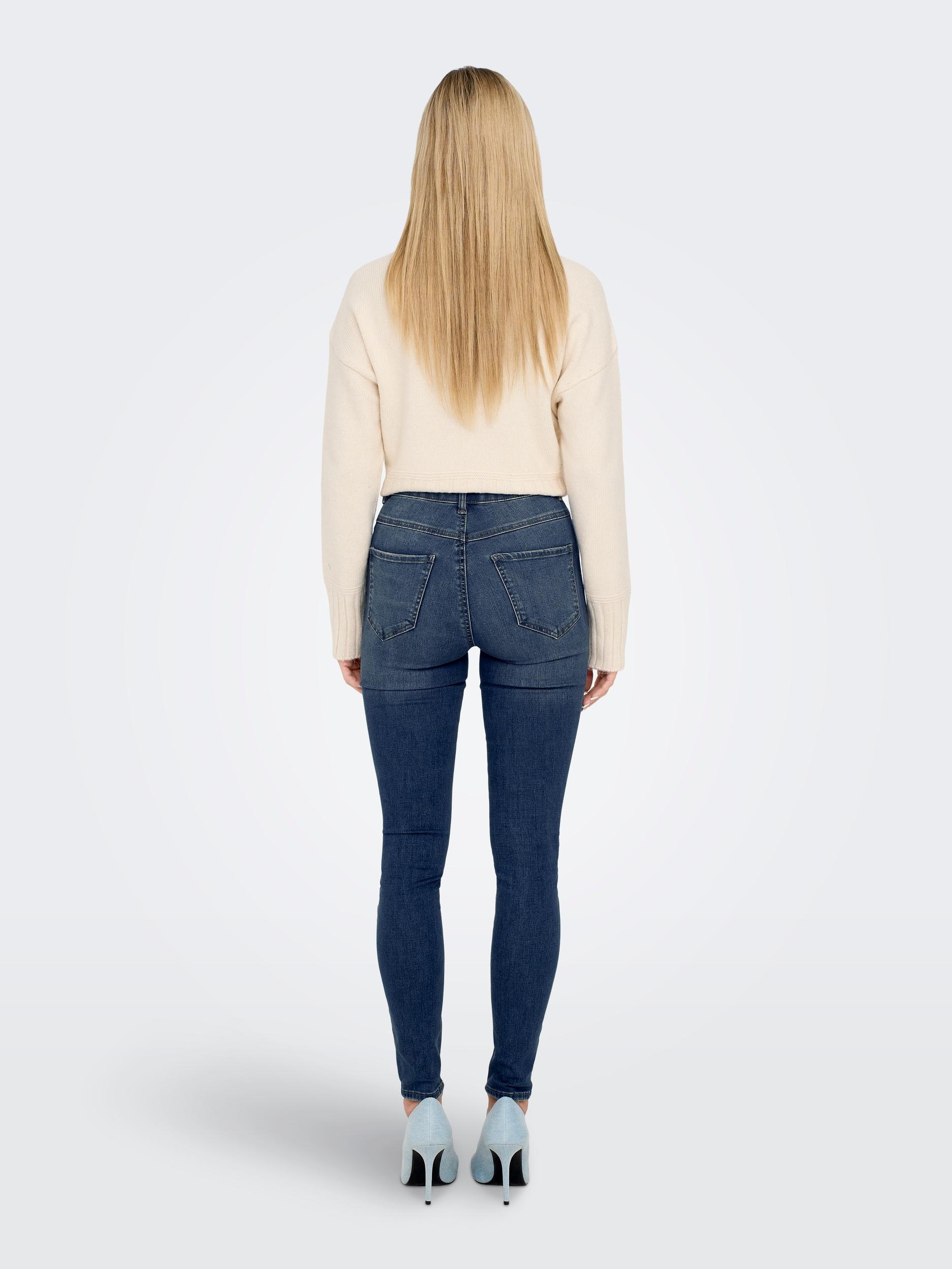 ONLY Skinny-fit-Jeans »ONLROSE – Skinny-Jeans mit hoher Taille und modischer Waschung«, skinny fit, modisch, Denim, Baumwollmischung