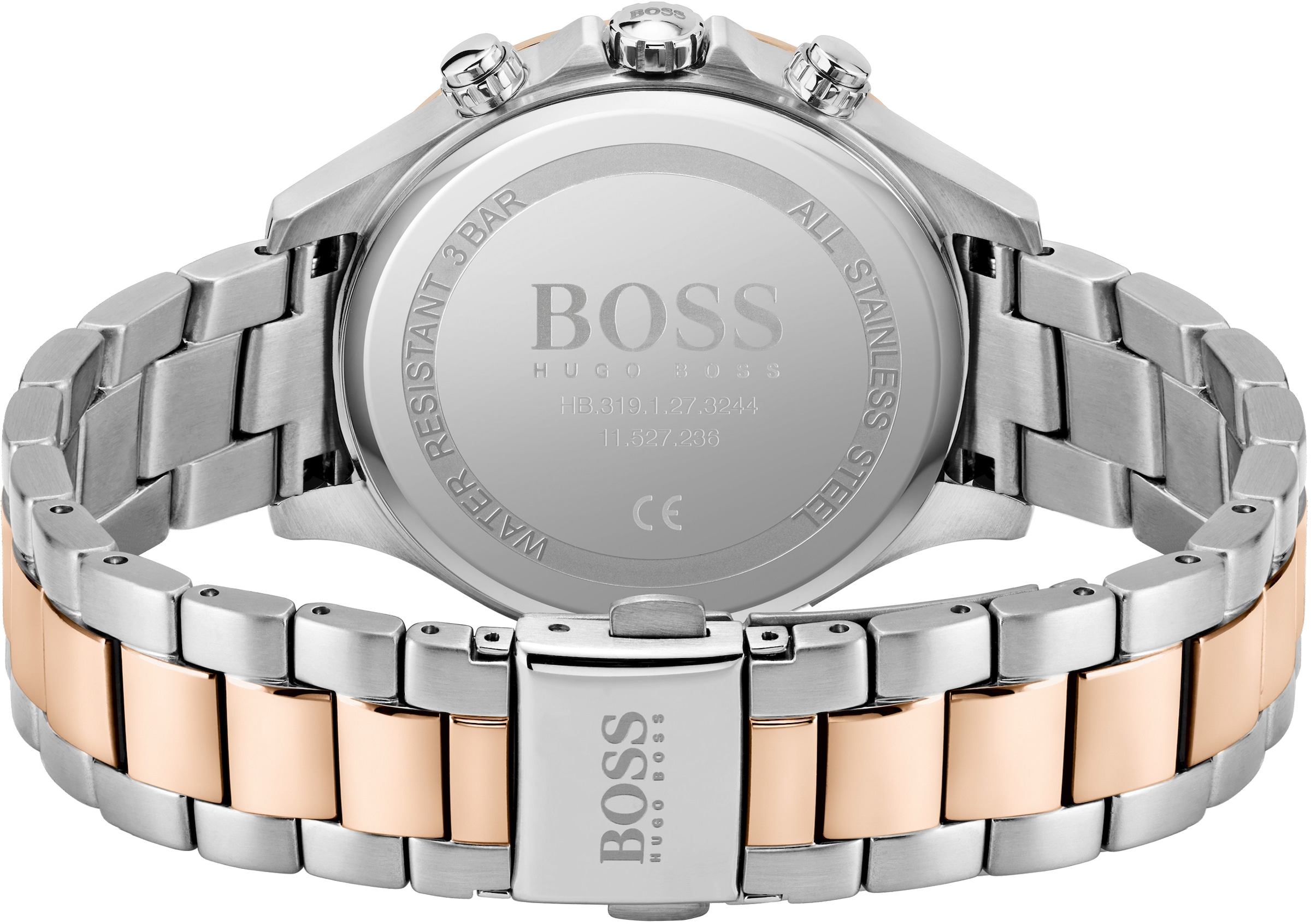 BOSS Multifunktionsuhr »HERA«, Quarzuhr, Damenuhr, Armbanduhr, Datum, Edelstahlarmband