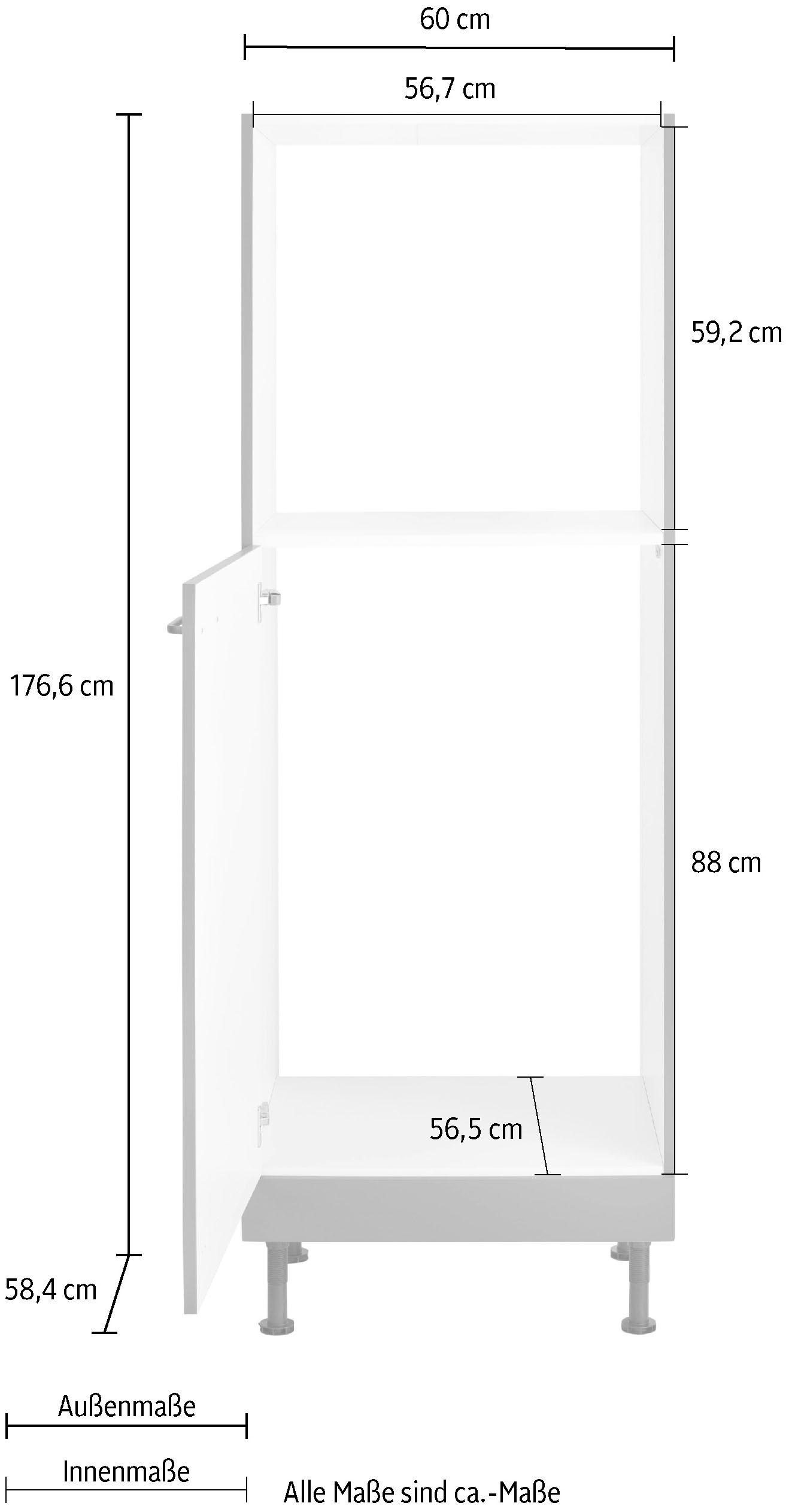 OPTIFIT Backofen/Kühlumbauschrank »Elga«, mit Soft-Close-Funktion,  höhenverstellbaren Füßen, Breite 60 cm online bestellen