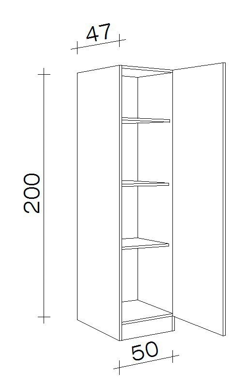 Flex-Well Seitenschrank »Bergen«, (B x H x T) 50 x 200 x 47 cm, für viel  Stauraum online bestellen