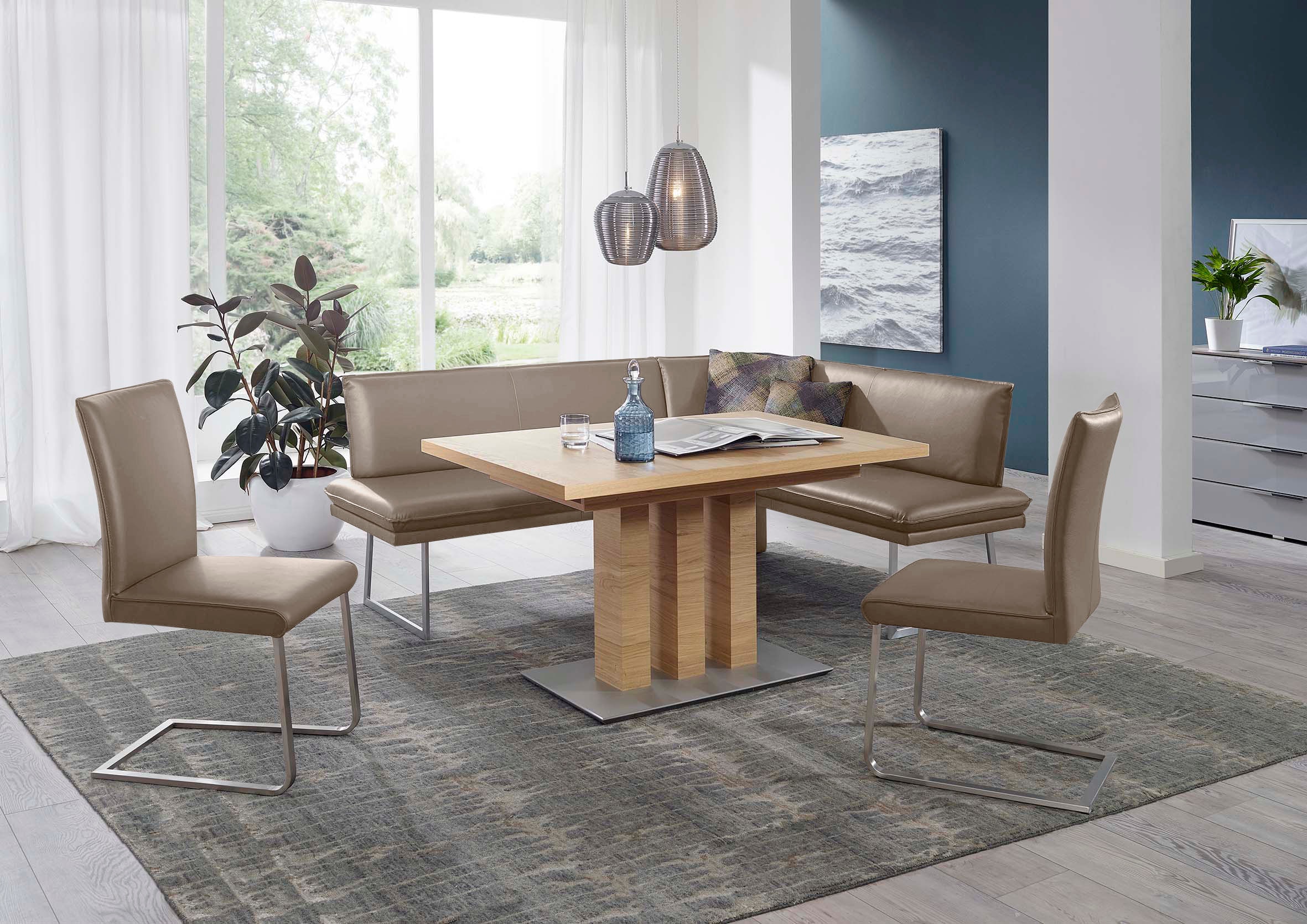 K+W Komfort & Wohnen Essgruppe »Santos III« 4 Stk. tlg. gepolsterte Eckbank günstig online kaufen