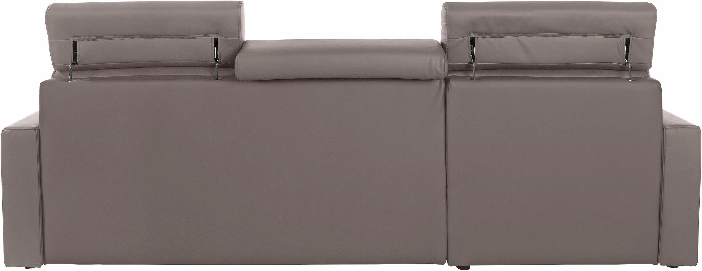 DOMO collection Ecksofa »Ava mit moderner Sitzheftung & toller Doppelnaht, komfortabel, L-Form«, mit Recamiere, inkl. Federkern, wahlweise mit Kopfteilverstellungen