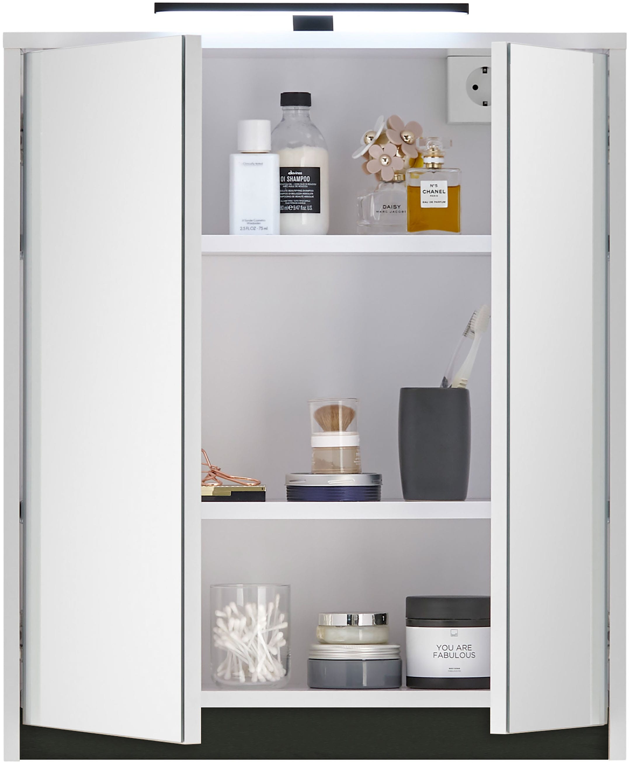 BASIC by Balculina Badezimmerspiegelschrank »Avanto B/H/T 60x70x20 cm« 1 Stk. tlg.