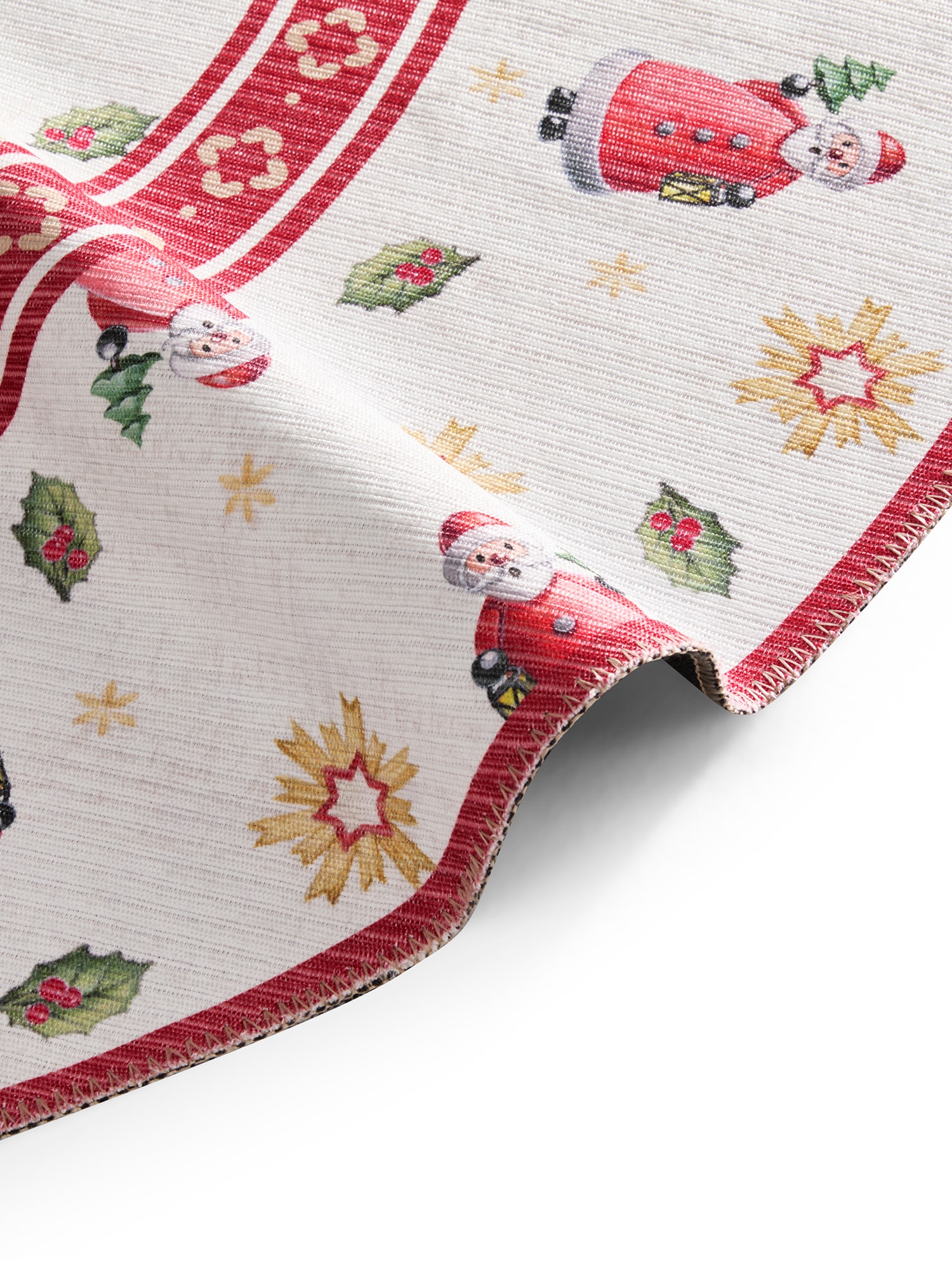Villeroy & Boch Teppich »Toy's Deleight Limited Edition Santa Claus«, rund, 3 mm Höhe, Limited Edition, Weihnachten, Wohnzimmer, Baumrock, Waschbar, Rund