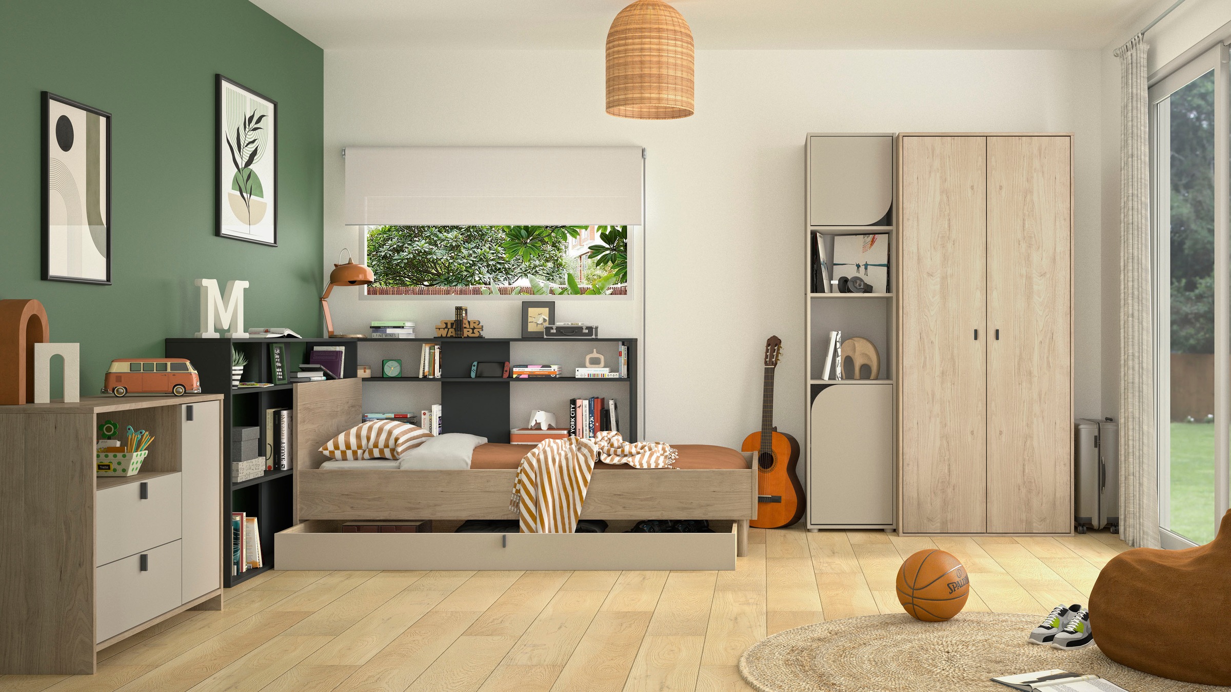 Gami Kleiderschrank »2-türiges Bücherregal«, Ein sehr funktioneller Schrank günstig online kaufen
