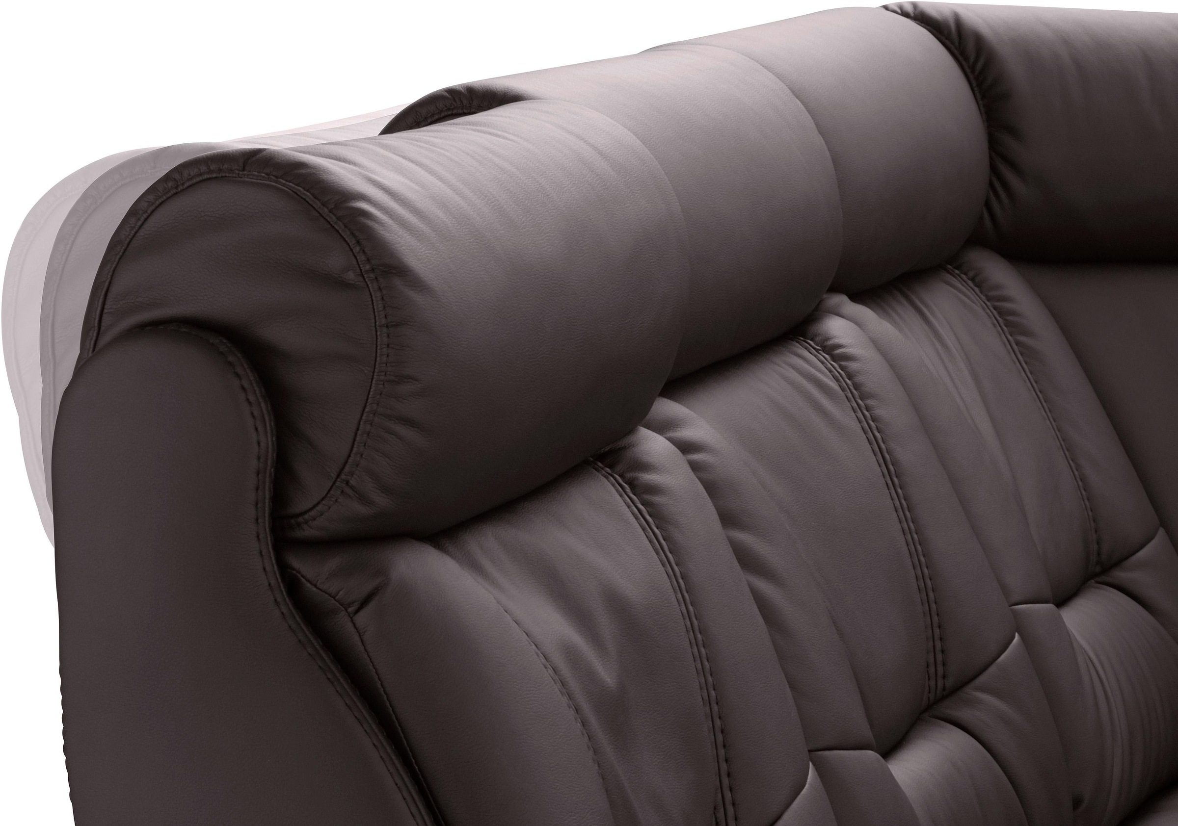 Places of Style Ecksofa »Sardinien L-Form«, mit Kopfteilverstellung, wahlweise mit Bettfunktion