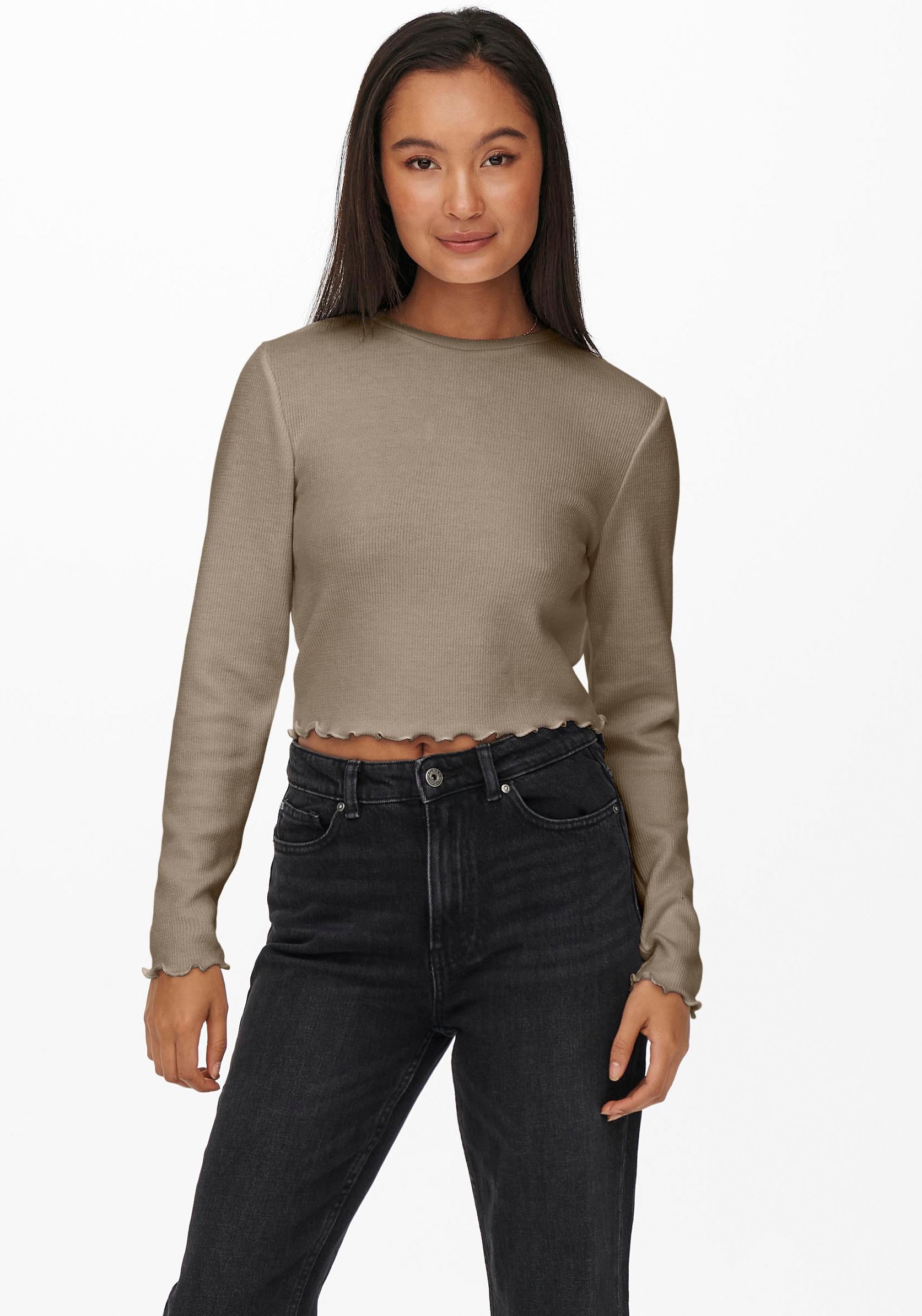 kaufen ONLY Langarmshirt CROPPED« online »ONLKITTY L/S TOP
