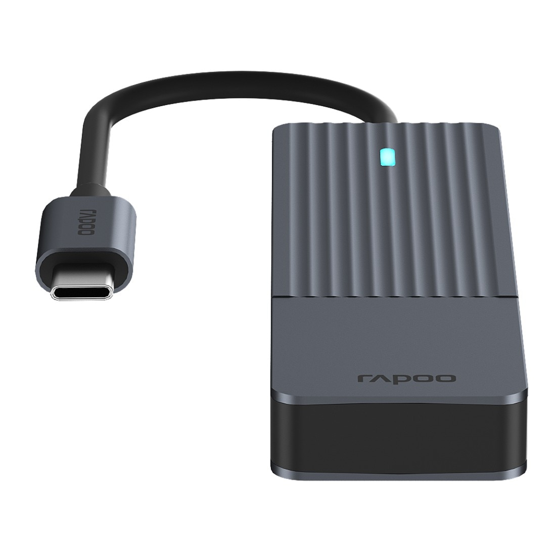 Rapoo USB-Adapter »UCH-4001 USB-C Hub, USB-C auf USB-A, Grau« USB-C zu USB 3.2 Gen 1 Type A 17 cm