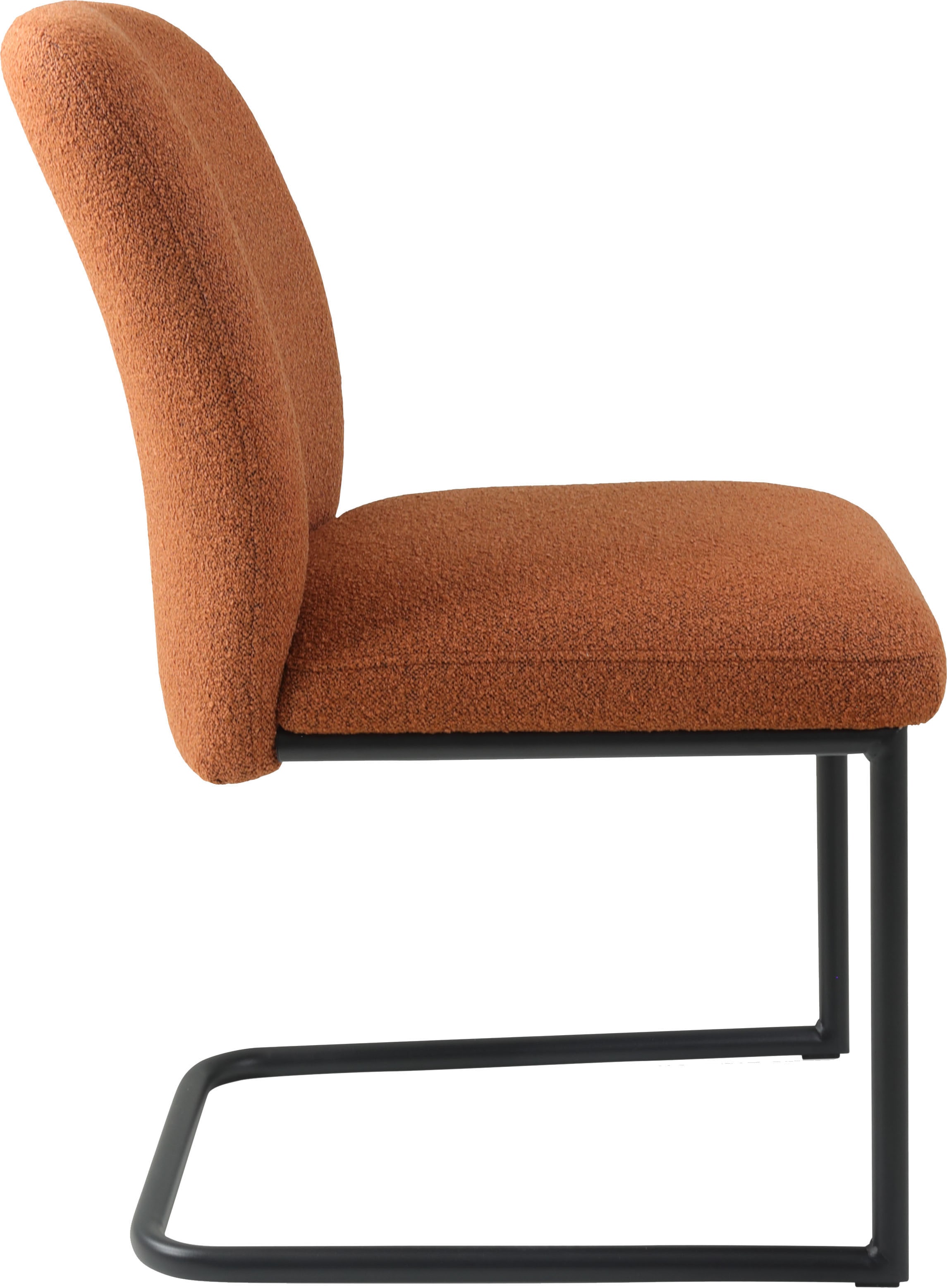 TOM TAILOR HOME Freischwinger »PEBBLE CHAIR«, (Set), 2 St., Webstoff Bouclé, Esszimmerstuhl, Freischwinger, 140 kg belastbar, Rundrohrgestell