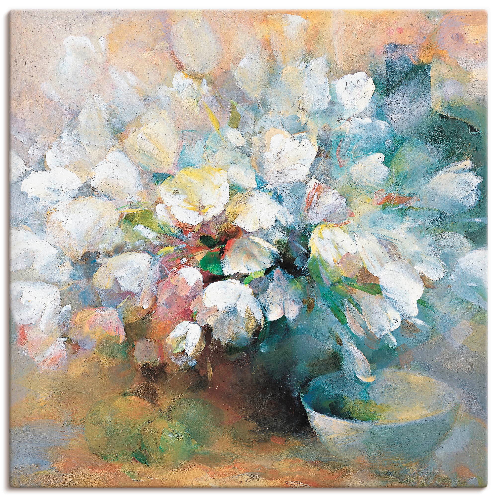 Artland Leinwandbild »Strahlend weiße Tulpen I«, Blumen, (1 St.), auf Keilr günstig online kaufen