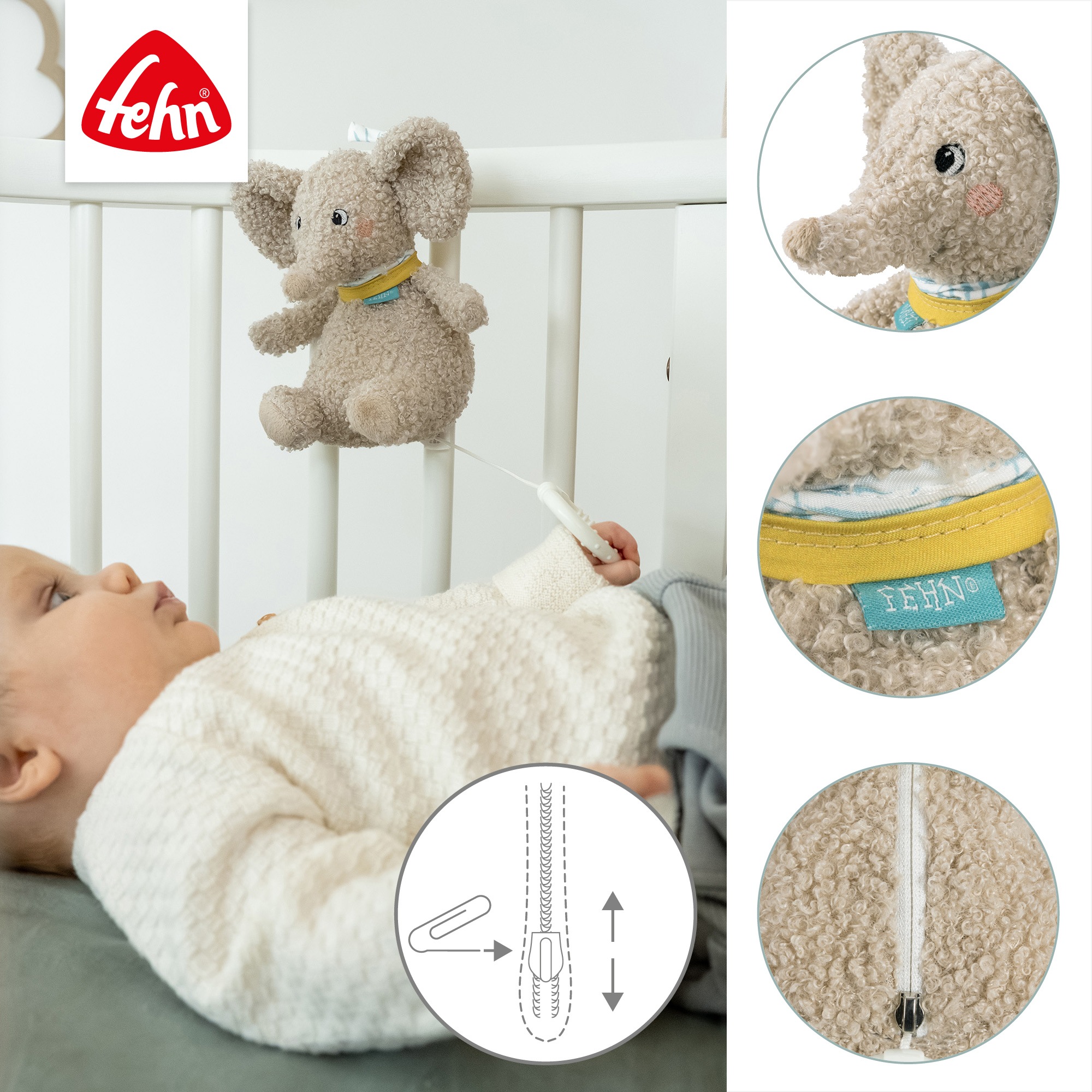 Fehn Spieluhr »FredErik, Mini-Spieluhr Elefant«