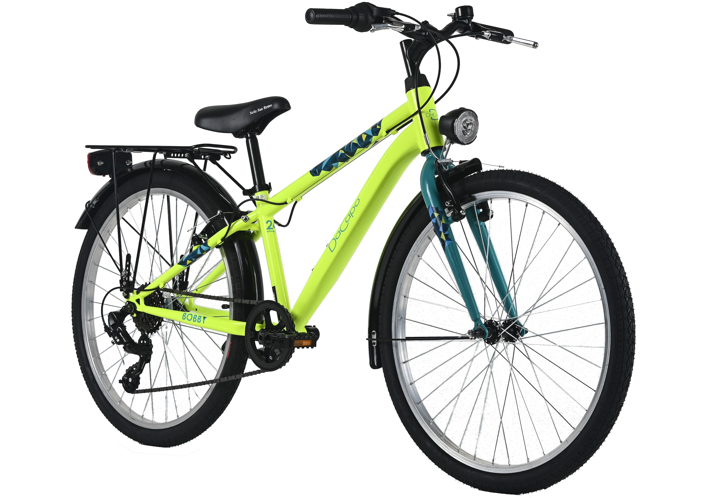 Dacapo Kinderfahrrad »24" Bobby Gelb 7 Gänge RH 32 cm - Ab 8 Jahre« 7 Gang Kettenschaltung