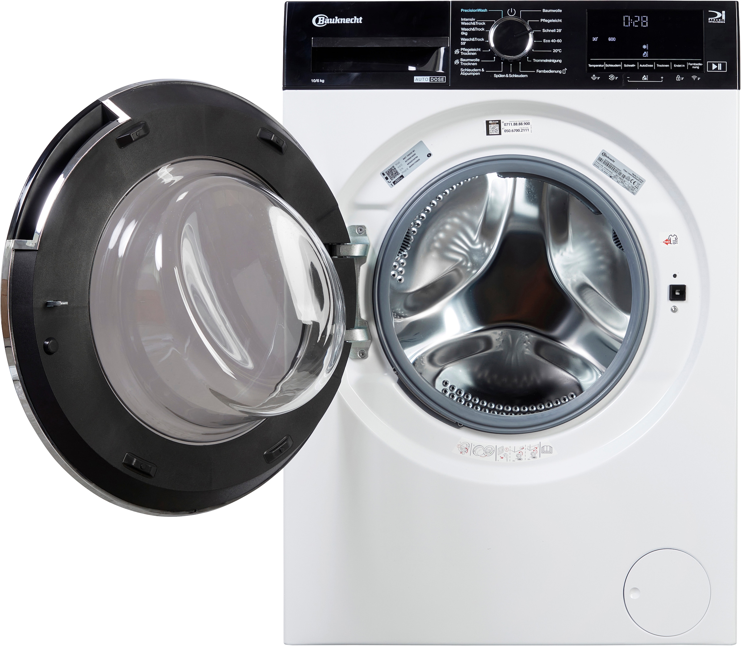 BAUKNECHT Waschtrockner »BWT 106A3C BC« 10 kg /6 kg 76 dB(A) Adaptive Wash – Intelligente Anpassung der Programme an Ihre Wünsche