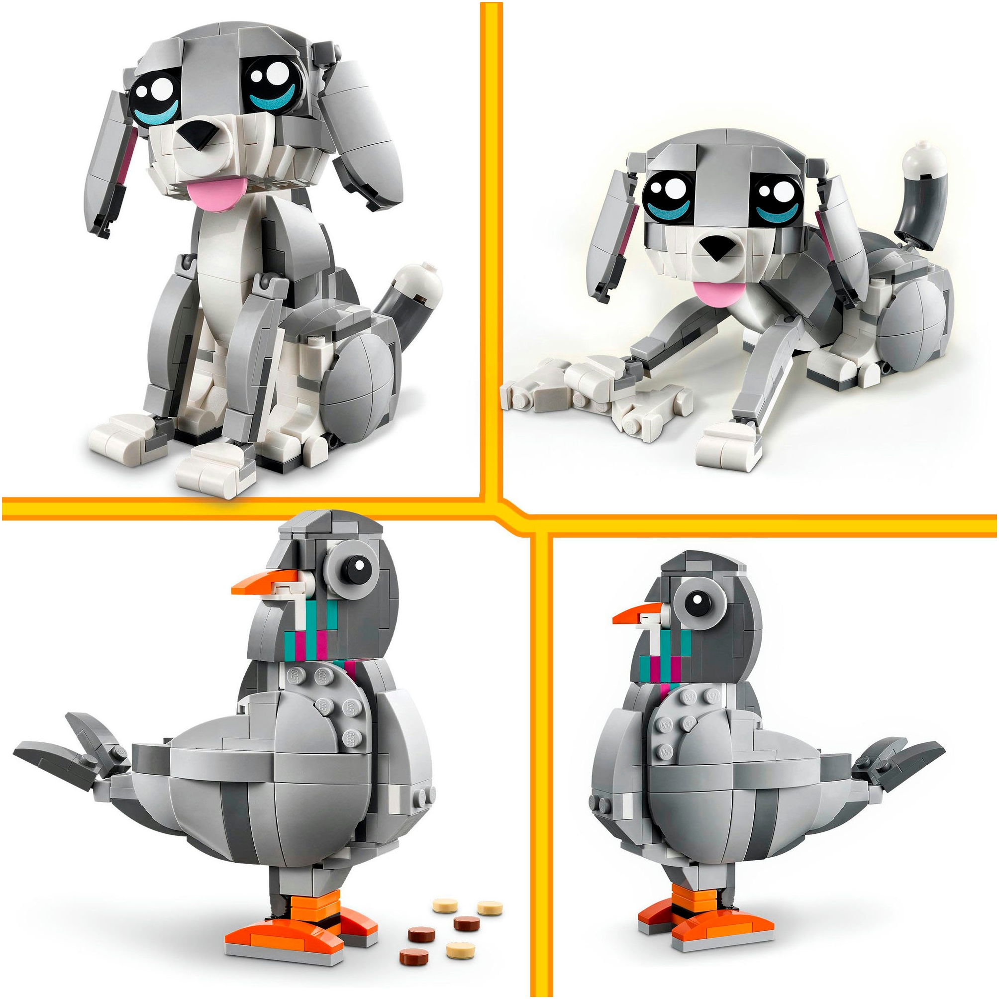 LEGO® Konstruktionsspielsteine »Graue Katze (31163), LEGO Creator«, (407 St.), Made in Europe