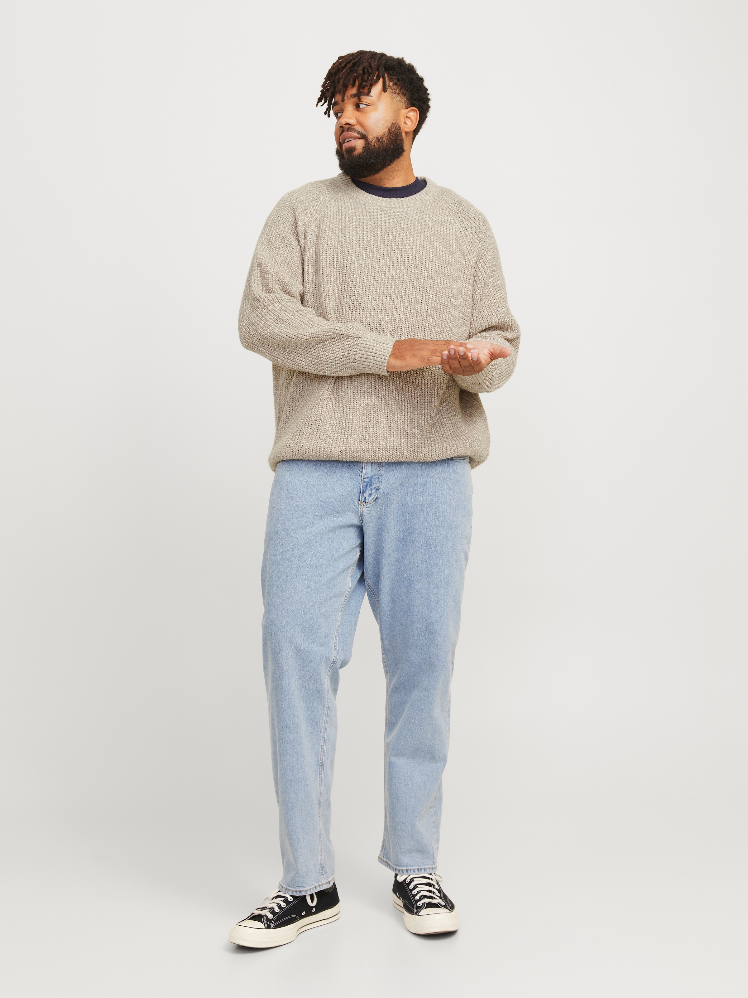 Jack & Jones PlusSize Rundhalspullover »JJJONES KNIT CREW NECK PLS«