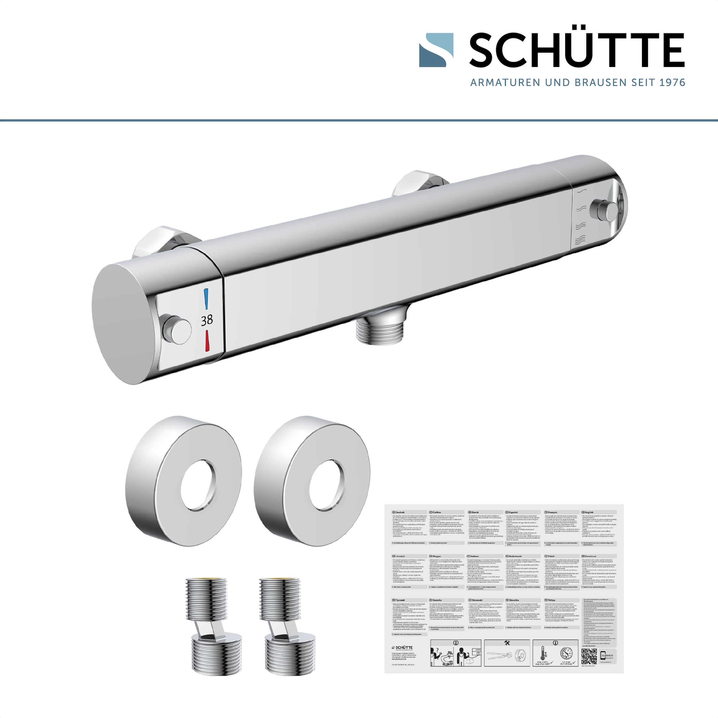 Schütte Brausethermostat »VITA« wassersparende Eco-Stopp-Funkt., Sicherheitssperre, innovative Kühlung