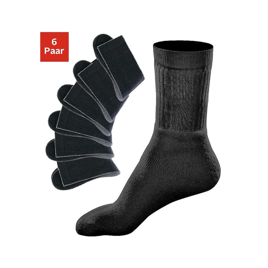 Go in Tennissocken, (Set, 6 Paar), mit geripptem Schaft