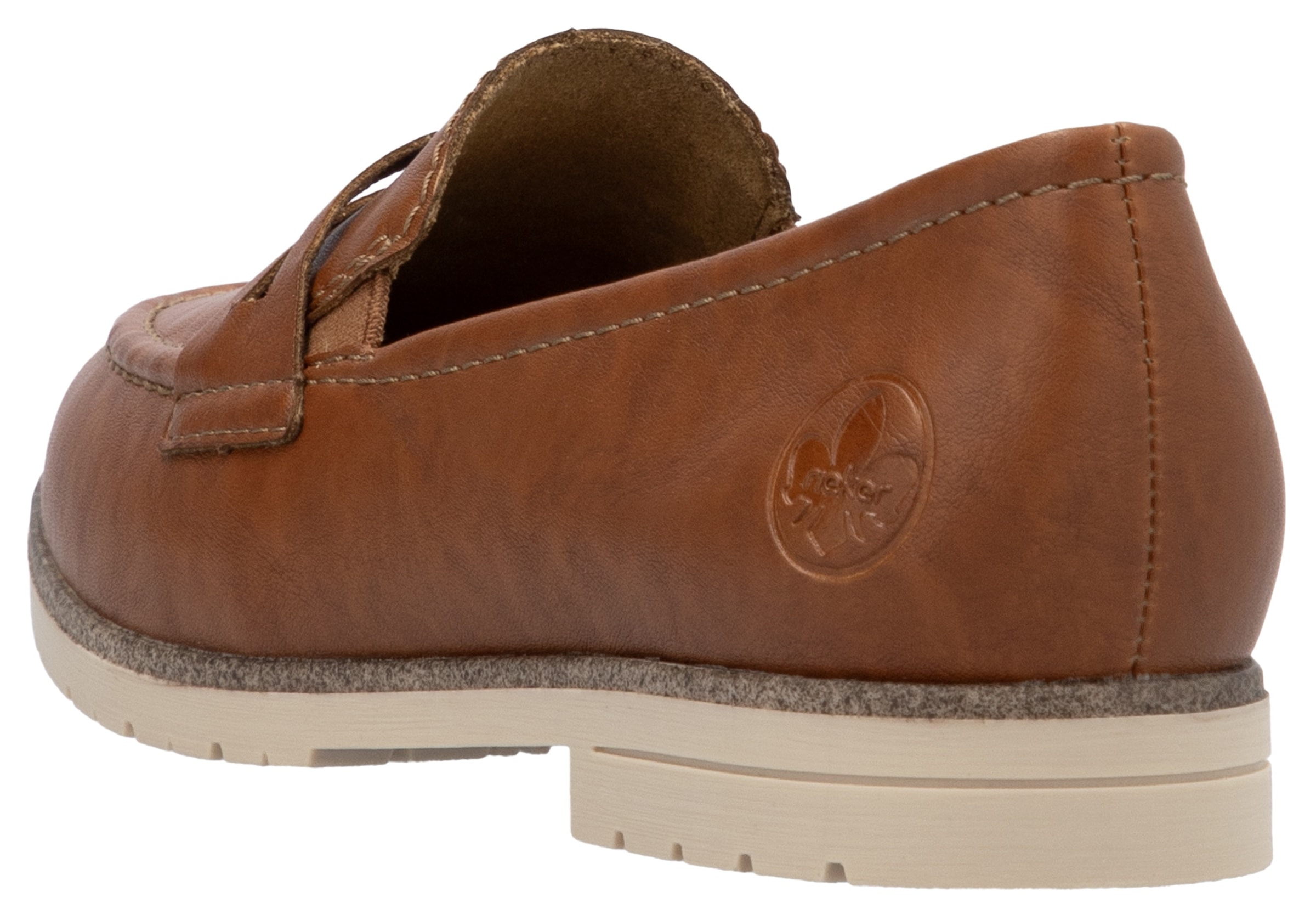 Rieker Slipper, Business Slipper, Mokassin, Schlupfschuh mit profilierter Laufsohle