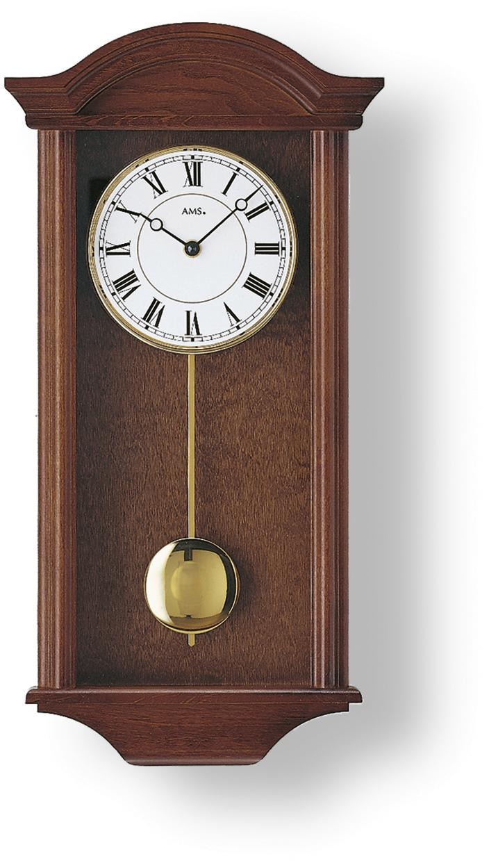 AMS Pendelwanduhr »W990/1«, Quarzuhr, Holz-/Glasgehäuse, Erle,Esszimmer,Woh günstig online kaufen