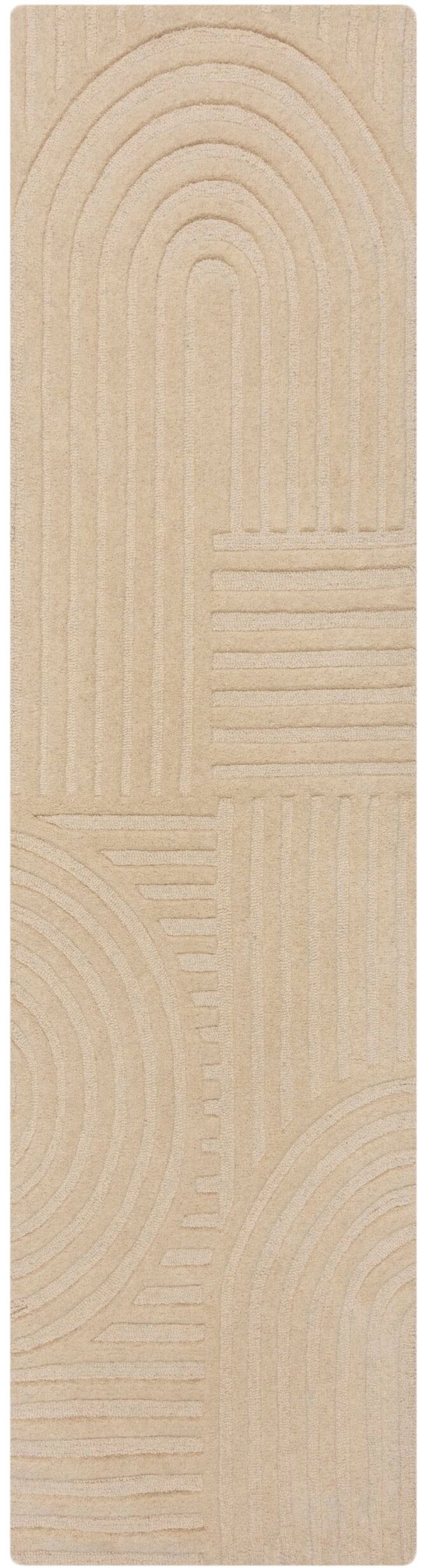 FLAIR RUGS Wollteppich »Zen Garden«, 10 mm Höhe, 100% Wolle, Hoch-Tief-Effe günstig online kaufen