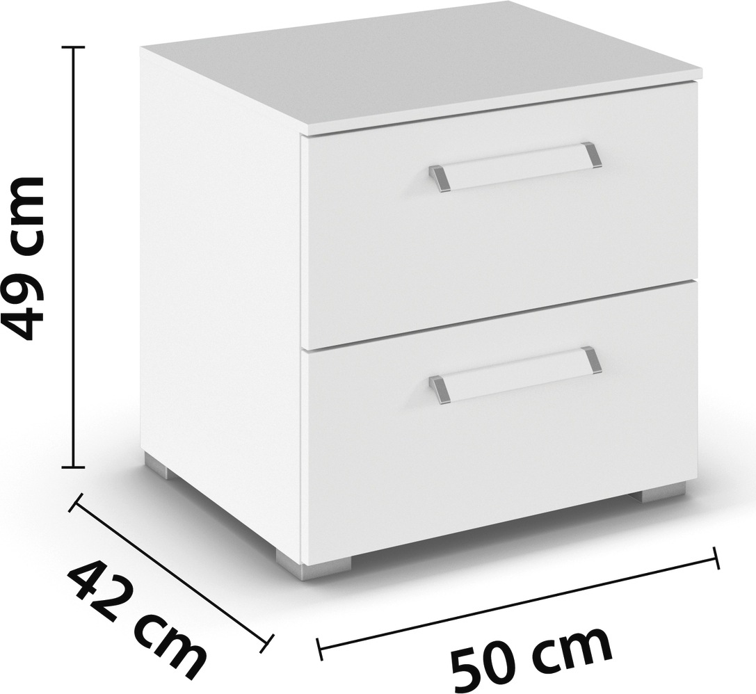 rauch Schlafzimmer-Set »Komplettschlafzimmer Schlafzimmer EVELYN«, (Set, 3 tlg.), Schrank und Bett in 2 Breiten, Nachttisch mit Paneel MADE IN GERMANY