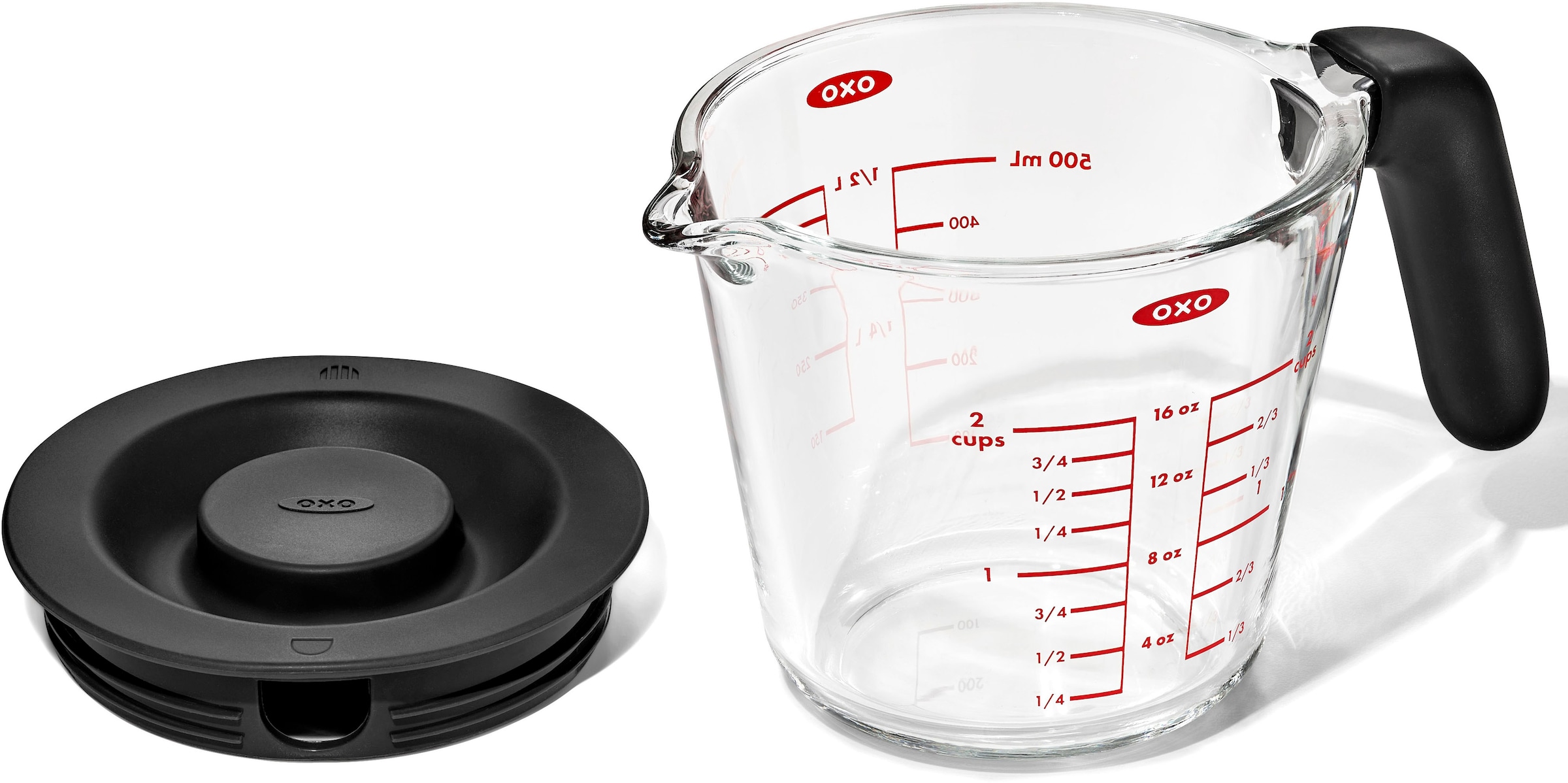 OXO Good Grips Messbecher, Glas, mit Deckel, 500 ml günstig online kaufen