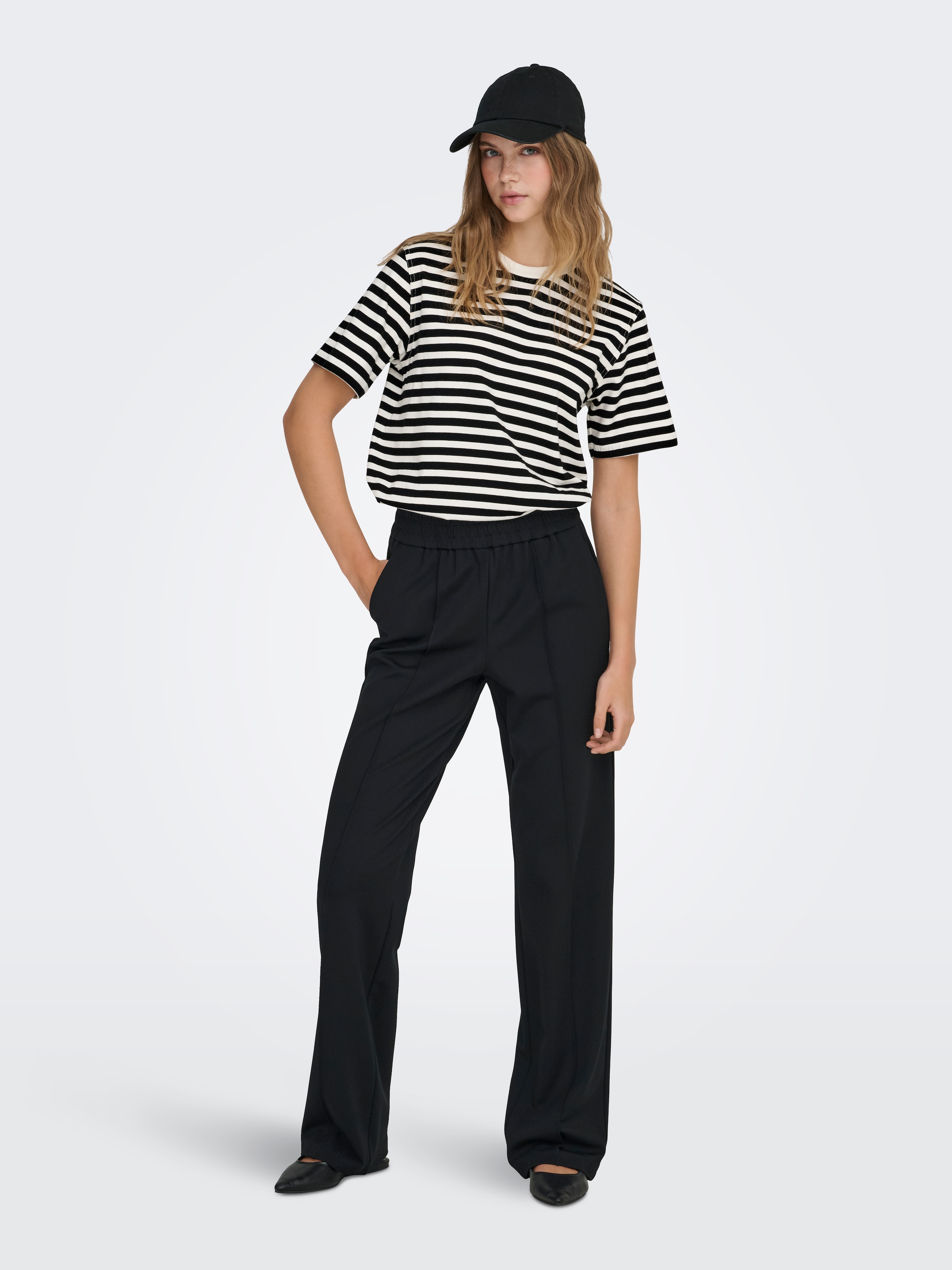 ONLY Kurzarmshirt »ONLLIVINA S/S STRIPE TEE JRS NOOS«