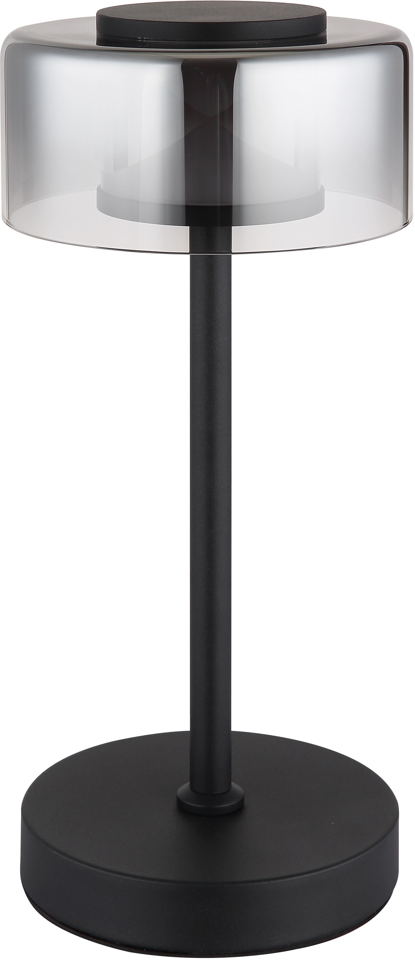 GLOBO LIGHTING LED Tischleuchte »BELINDA«, Leuchtmittel LED-Modul | LED fest integriert, Tischlampe/Glas rauchfarben/4000K/H: 325mm