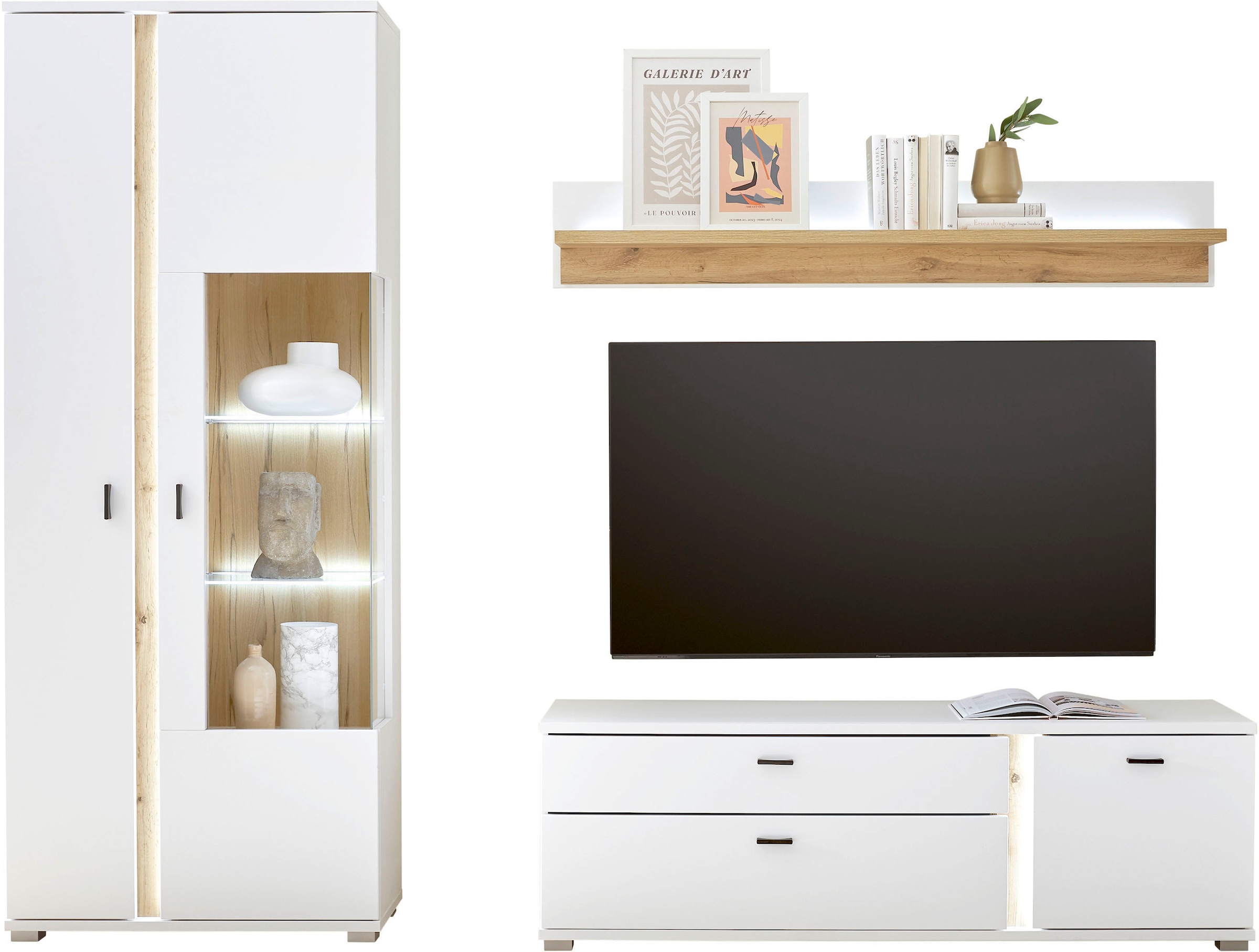 INOSIGN Wohnwand »LONG ISLAND« Set, 3 Stk. tlg. in moderner Trendfarbe,inkl günstig online kaufen