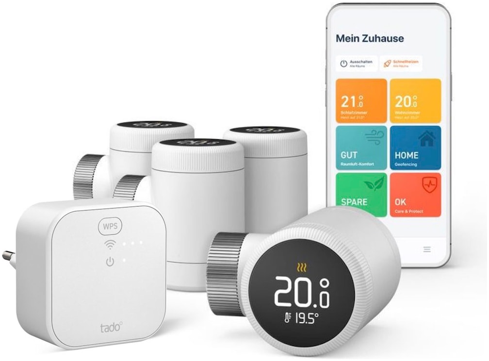 Tado Heizkörperthermostat »Bridge + 4x Smartes Heizkörperthermostat (Line X günstig online kaufen