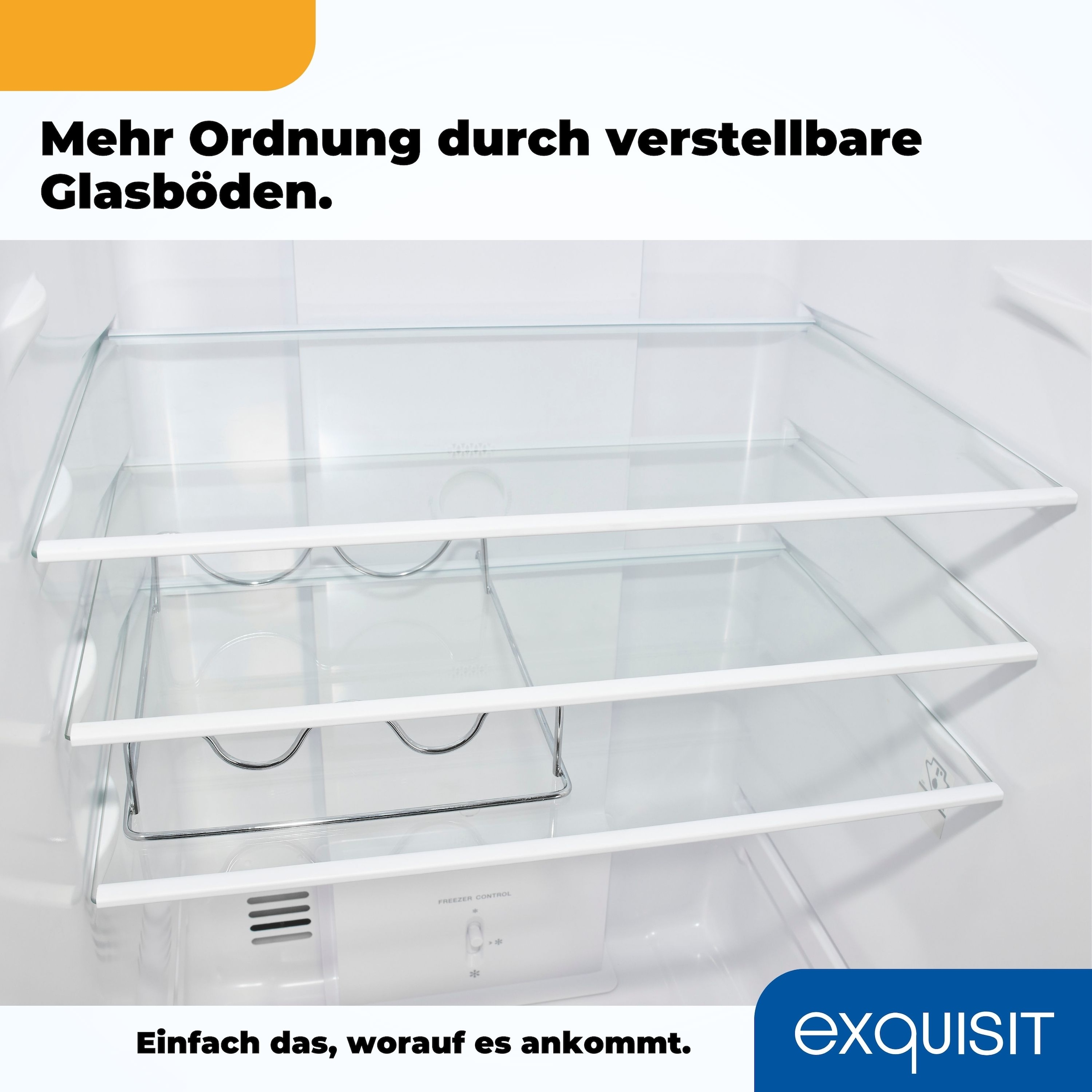 exquisit Kühl-/Gefrierkombination »KGC250-85--040D inoxlook-az«