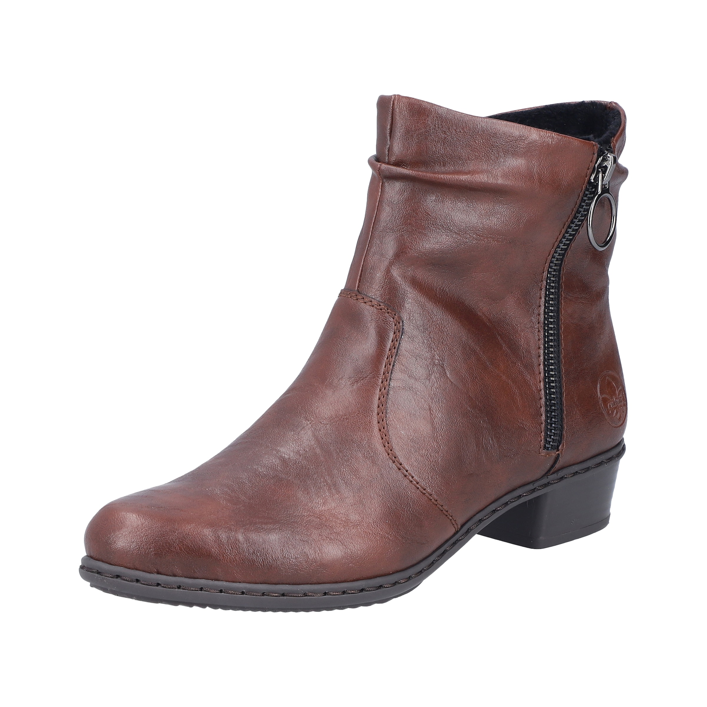 Rieker Stiefelette  Boots, Blockabsatz, mit praktischem Innen-Reißverschluss