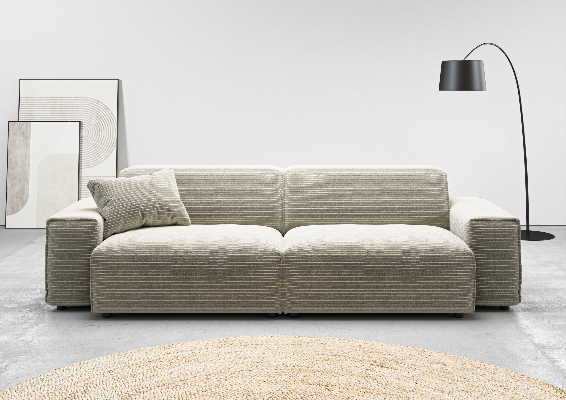 andas Big-Sofa »Glimminge  auch in Breitcord, Feincord + Easy care-Bezug,«, besondere Kedernähte Zierkissen