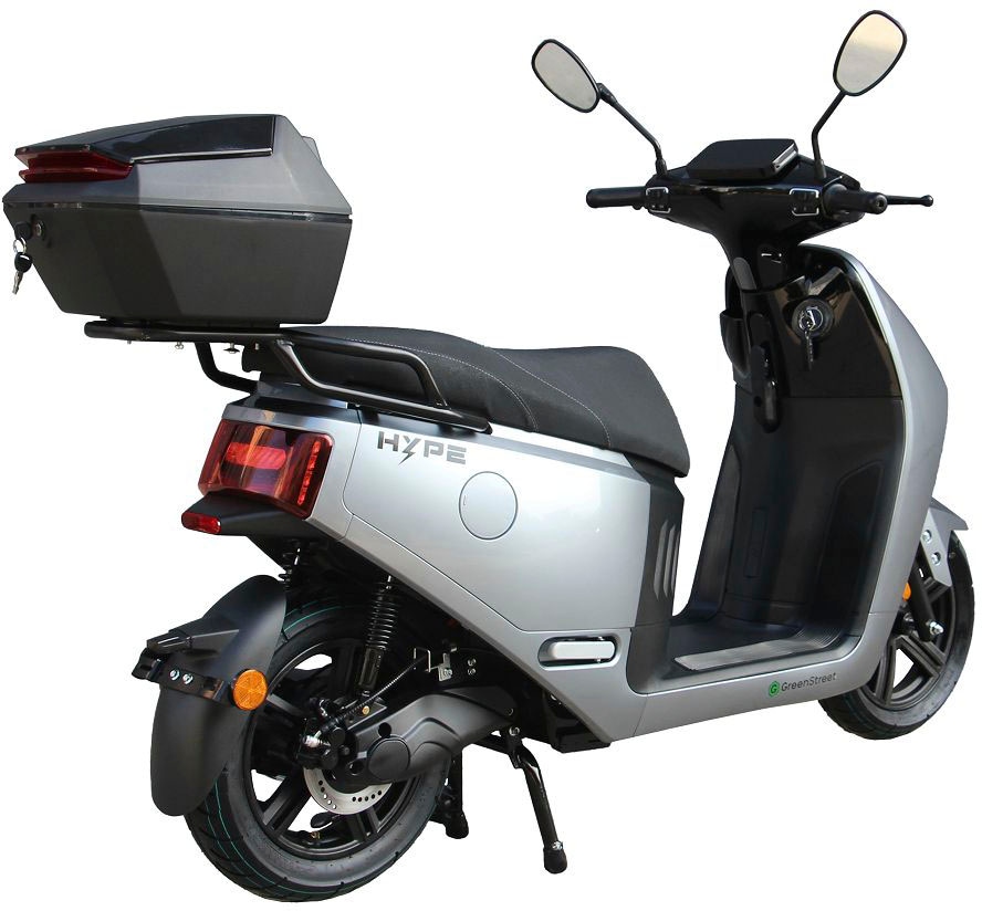 GreenStreet E-Motorroller »HYPE 3000 W 85 km/h inkl. Topcase«, bis zu 90 km Reichweite, mit USB-Anschluss und Keyless-System