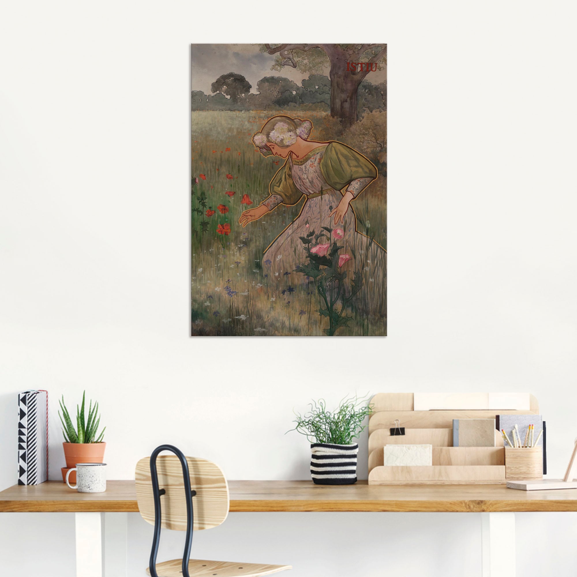 Artland Wandbild »Dekorplatten vier Jahreszeiten, Sommer«, Bilder von Frauen, (1 St.), als Alubild, Leinwandbild, Wandaufkleber oder Poster in versch. Größen