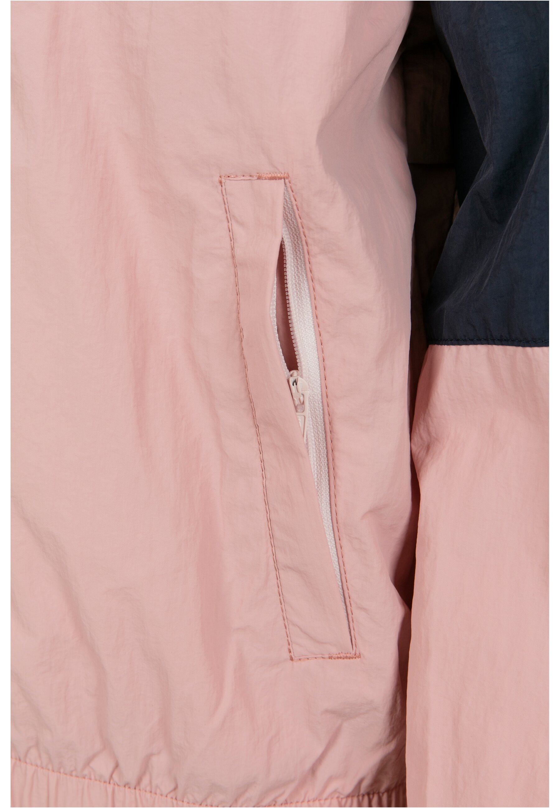 URBAN CLASSICS Allwetterjacke »Urban Classics Damen Ladies 3-Tone Crinkle Track Jacket« 1 Stk. tlg. ohne Kapuze