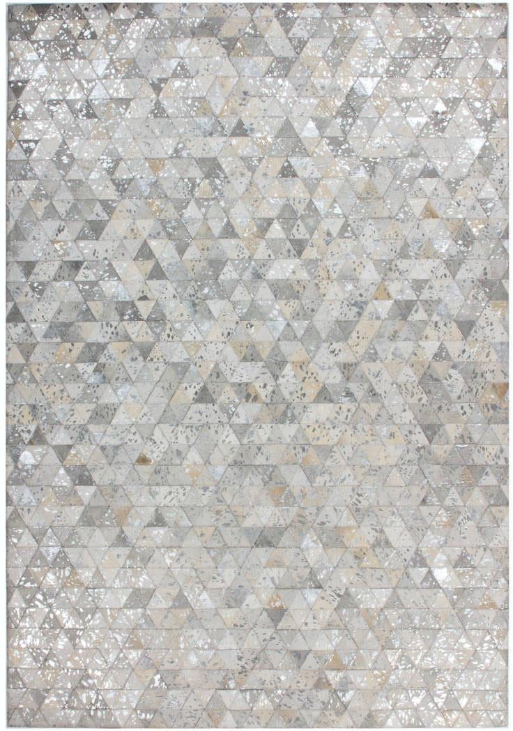 Kayoom Fellteppich »Rocket 410«, rechteckig, 8 mm Höhe, Patchwork-echtes Leder-Fell, Wohnzimmer