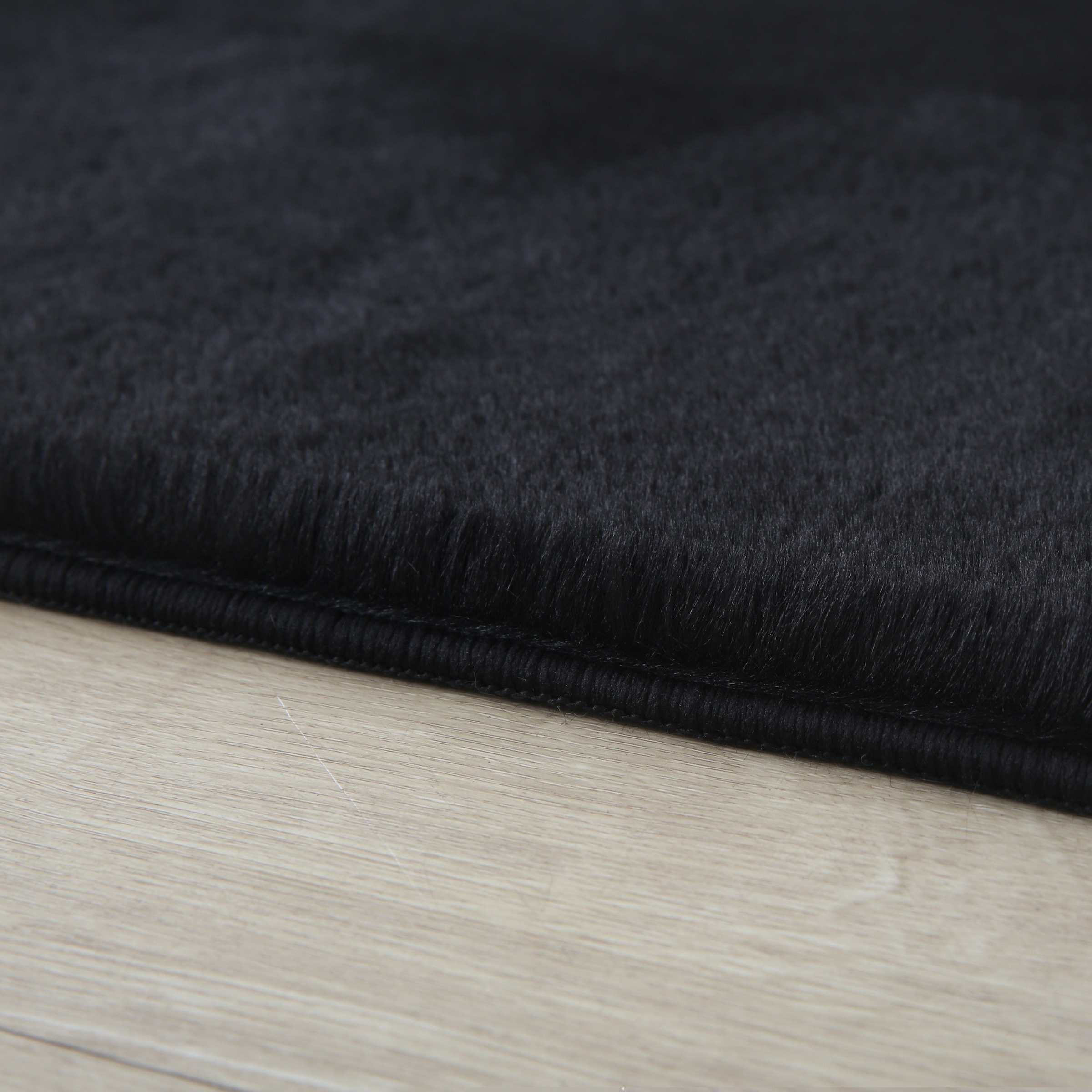 Ayyildiz Teppiche Hochflor-Teppich »POUFFY 5100«, rund, 20 mm Höhe, Läufer, weicher glatter Softflor, Kaninchen Fell Haptik, waschbar