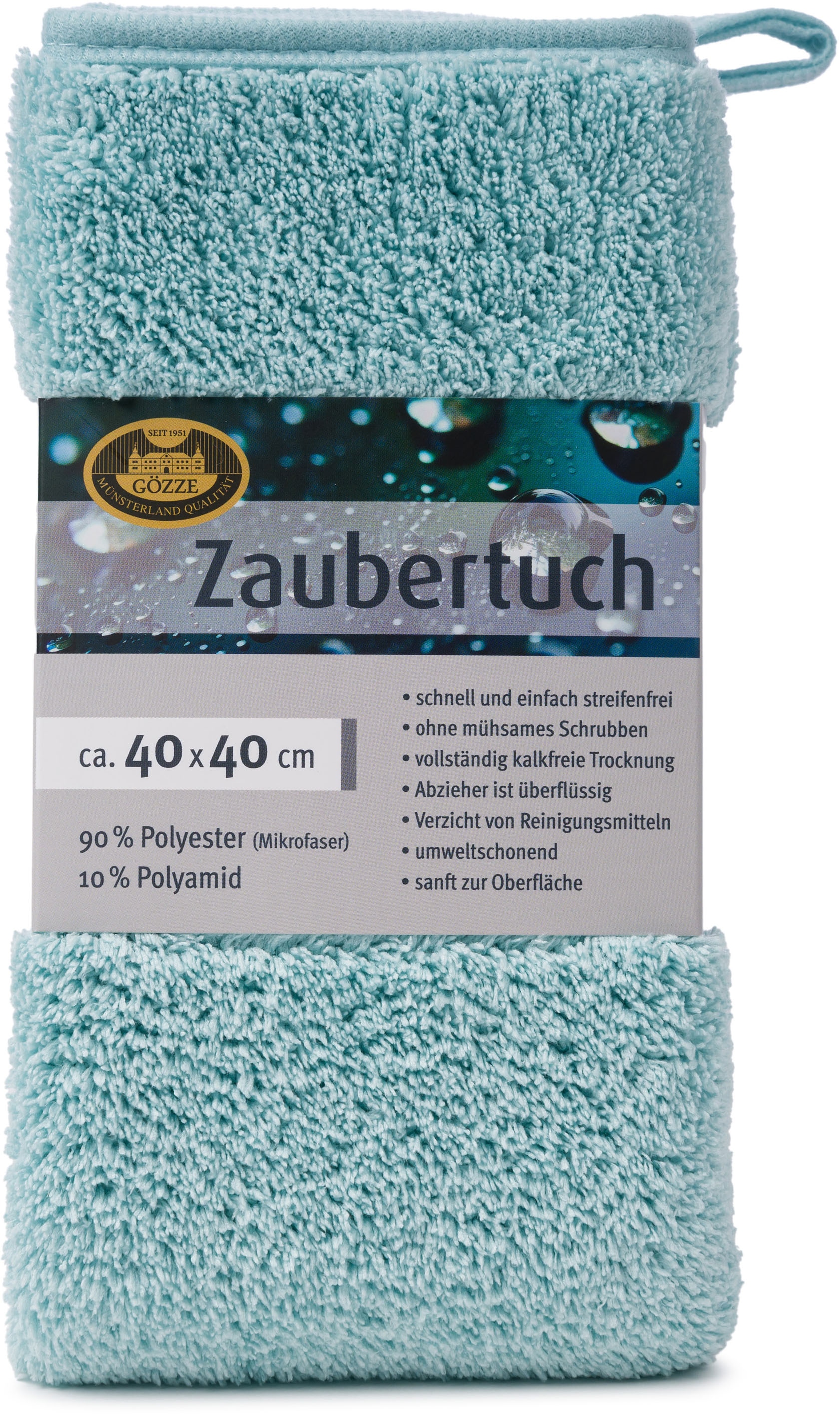 Gözze Mikrofasertuch »Zaubertuch« (Mikrofaser 40 cmx40 cm Set, 2 Stk. tlg. hohe Wasseraufnahme, extrem saugstark, zum reinigen und trocknen