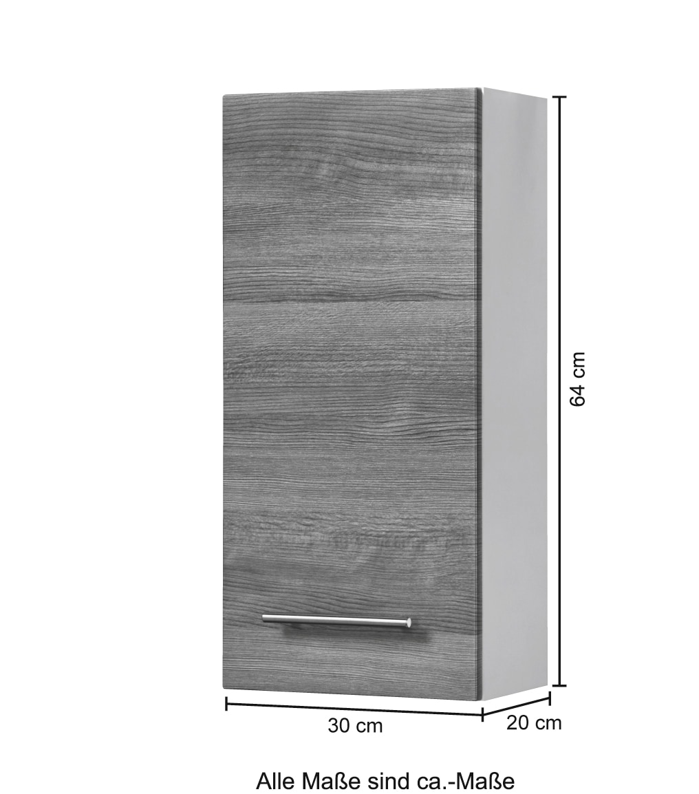 welltime Hängeschrank »Trento, verschiedene Ausführungen und Farben«, Badmöbel, Breite 30 cm, 1 Tür, 2 Einlegeböden, Made in Germany