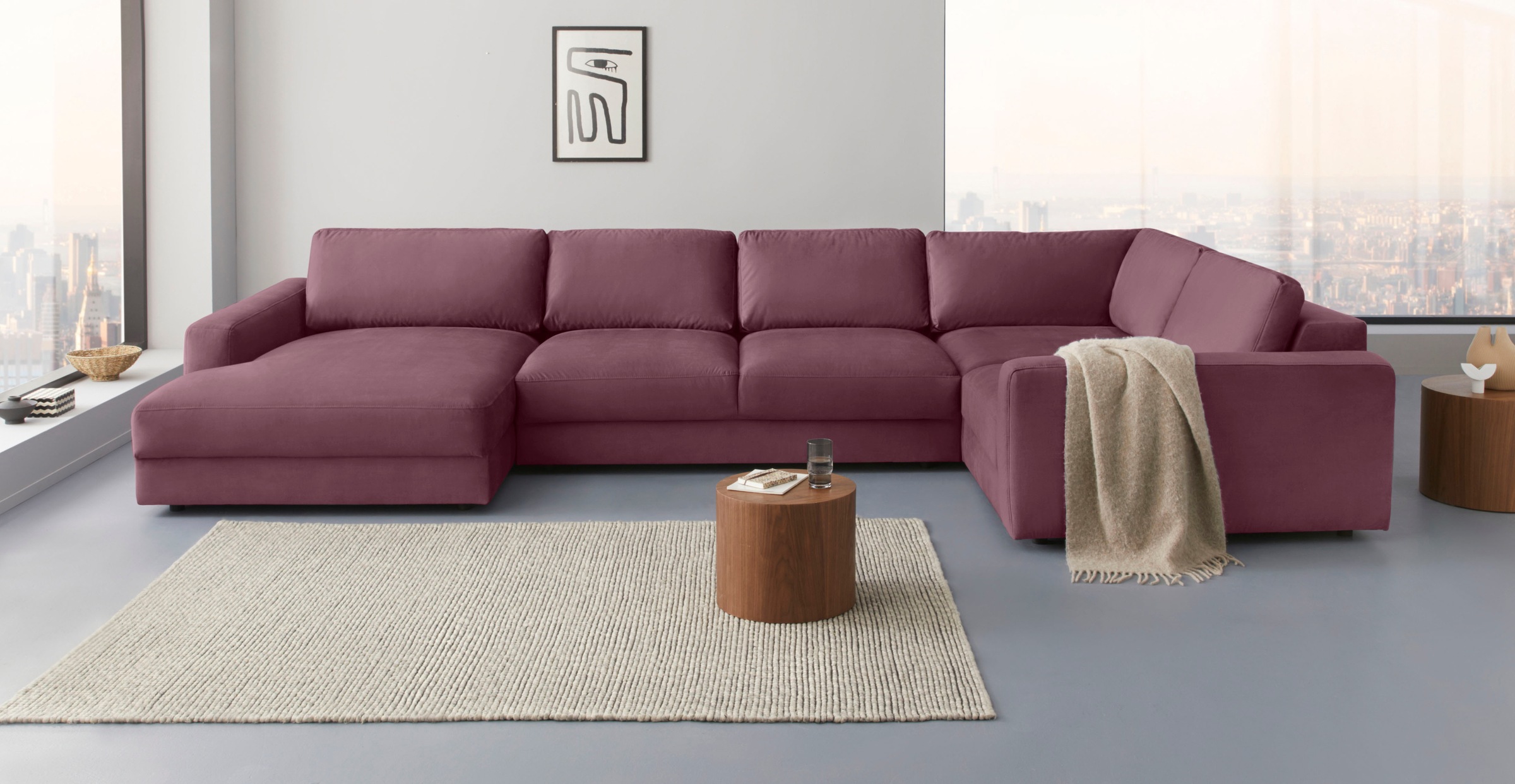 Home affaire Wohnlandschaft »Bloomfield, Mega Polsterprogramm, Breite 405cm günstig online kaufen