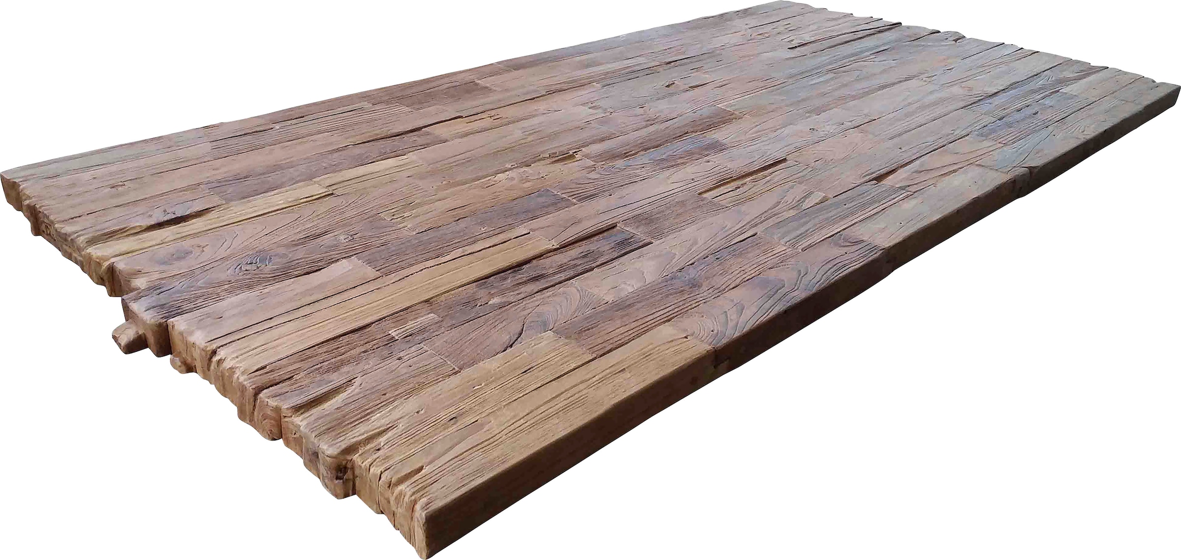 SIT Esstisch »Mantua aus recyceltem Teakholz mit Bruchkante & Metallgestell« 50 mm starke Teakholzplatte mit markanter Bruchkante