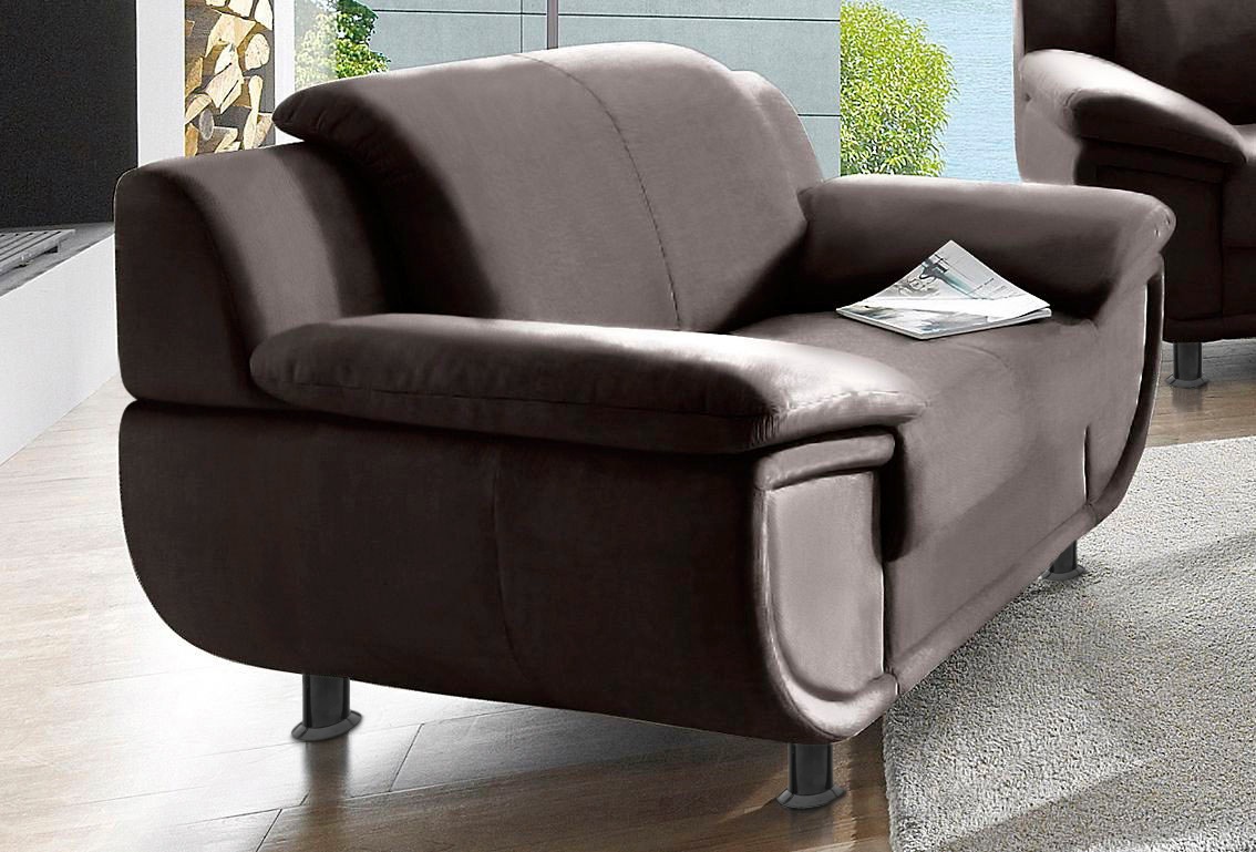 TRENDMANUFAKTUR Sessel »Rondo, Breite 121 cm, breite Armlehnen, Füße schwar günstig online kaufen