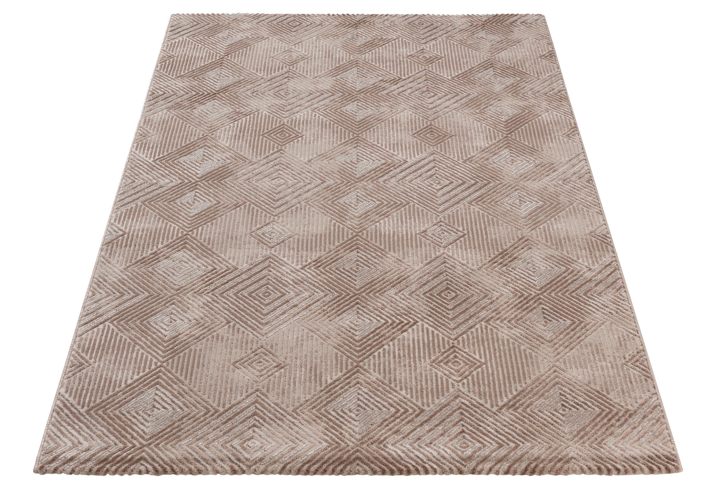 Sehrazat Teppich »Amatis 6620«, rechteckig, 12 mm Höhe, Hoch-Tief-Struktur, Wohnzimmer