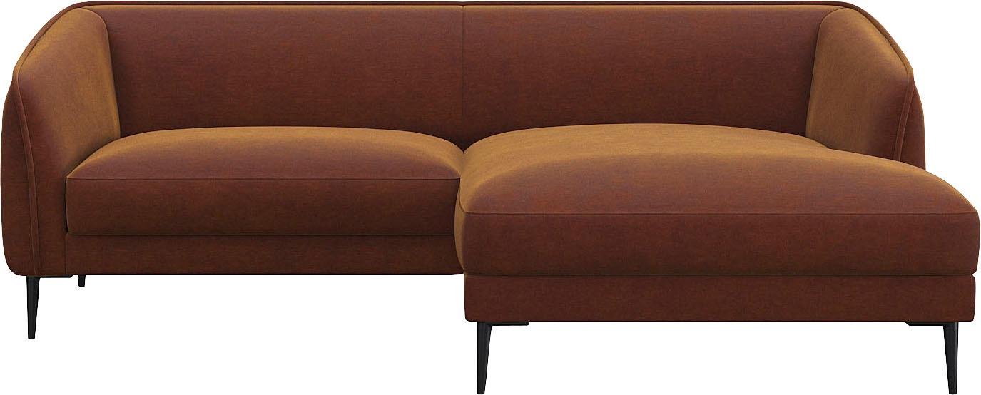 FLEXLUX Ecksofa »Belle Designsofa, bequem durch Kaltschaum im Sitz«, Skandi günstig online kaufen