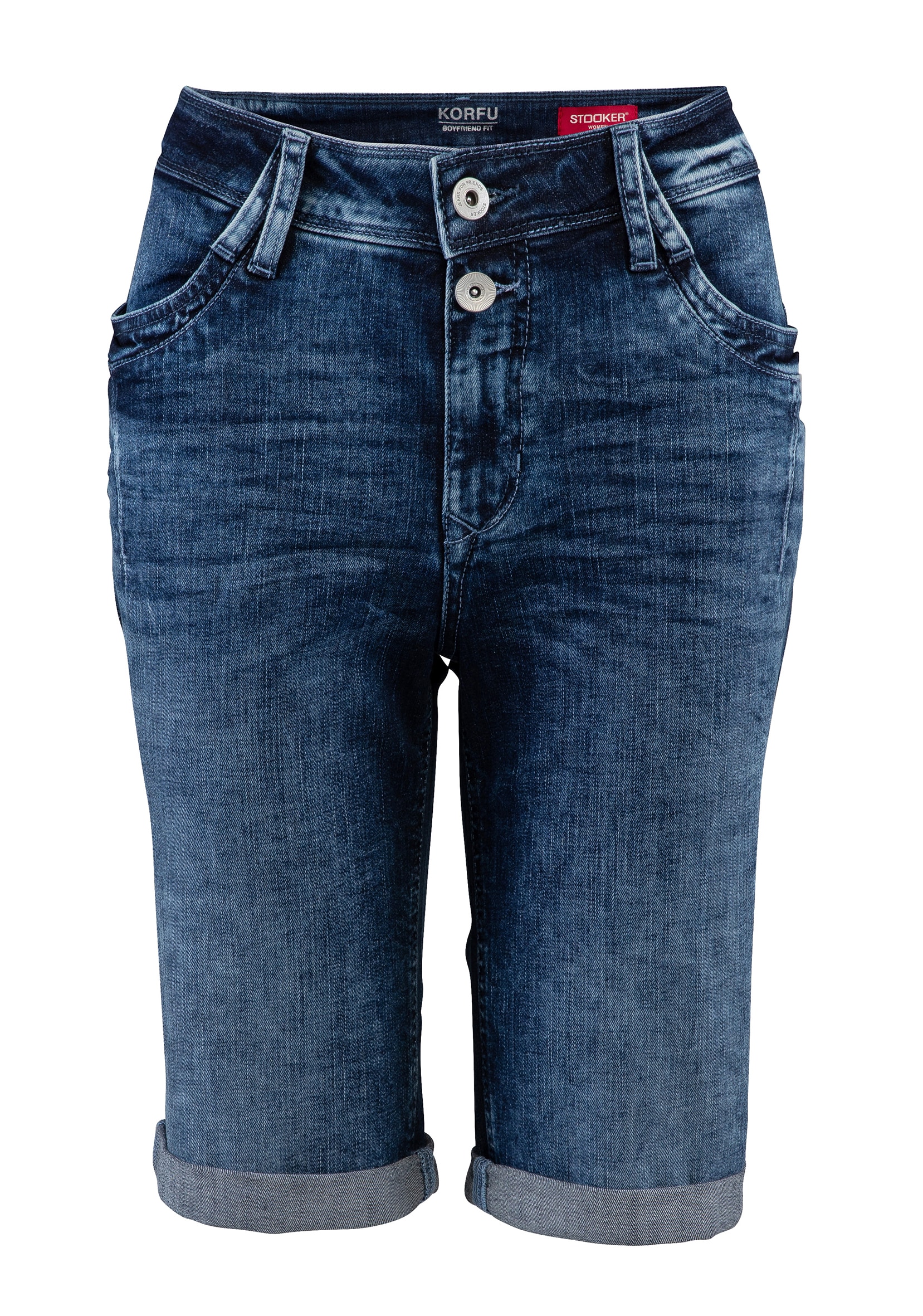 STOOKER WOMEN Bermudas »KORFU Bermuda Boyfriend Fit«, Bermuda 5-Pocket Boyfriend Fit Power Stretch für Damen