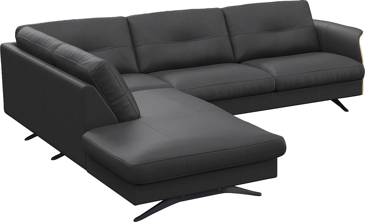 FLEXLUX Ecksofa »Glow bequem und komfortabel durch hochwertigen Sitzaufbau, günstig online kaufen